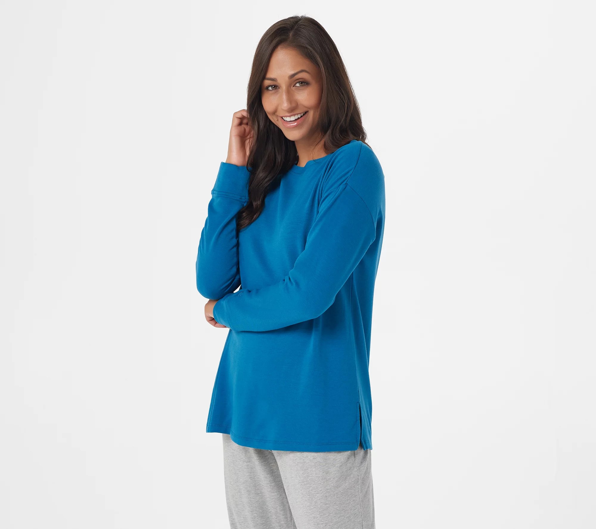 Cuddl Duds Comfortwear Boatneck Pullover Top