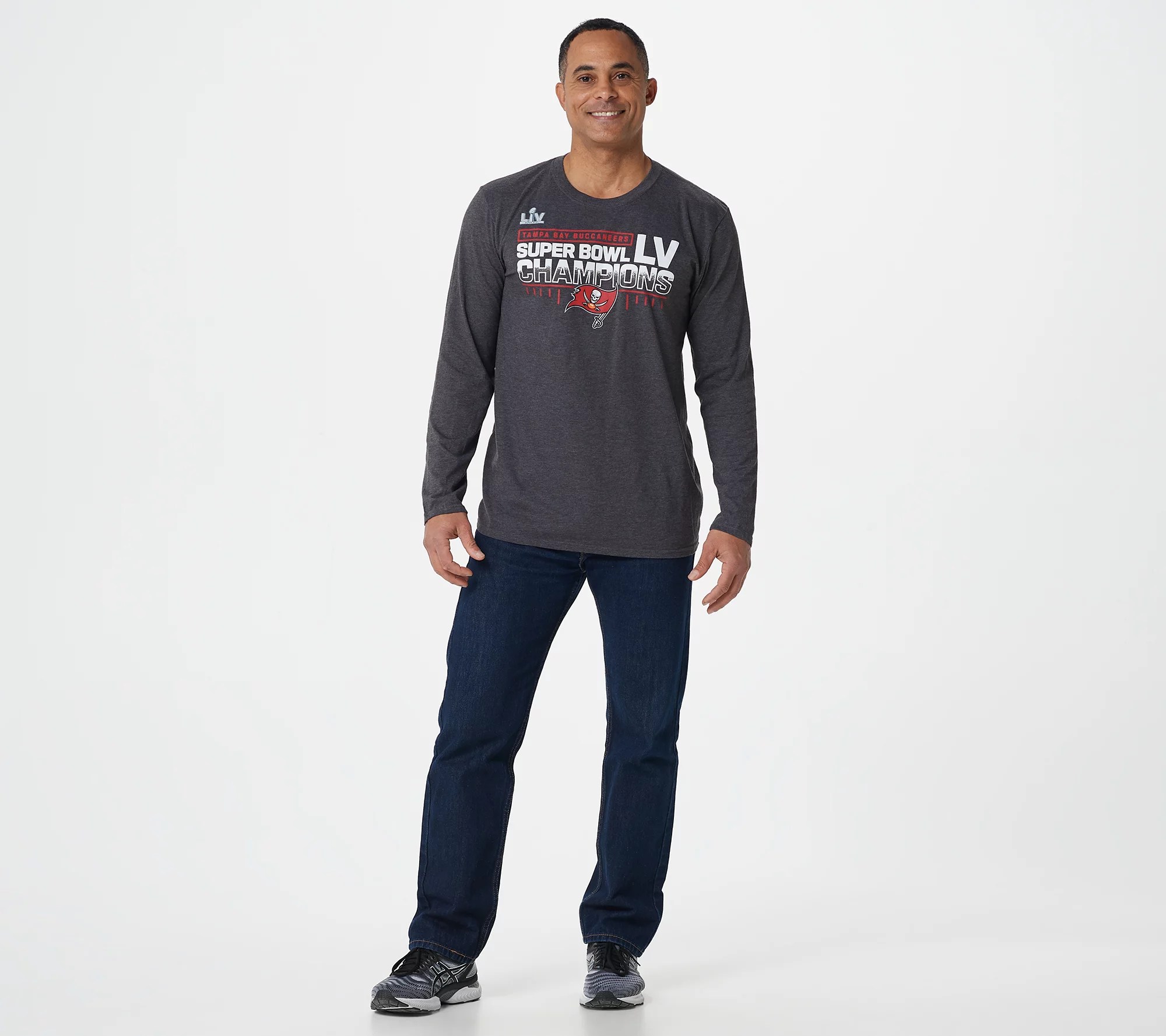 "As Is" NFL Super Bowl LV Bucs Team Schedule Long Sleeve TShirt