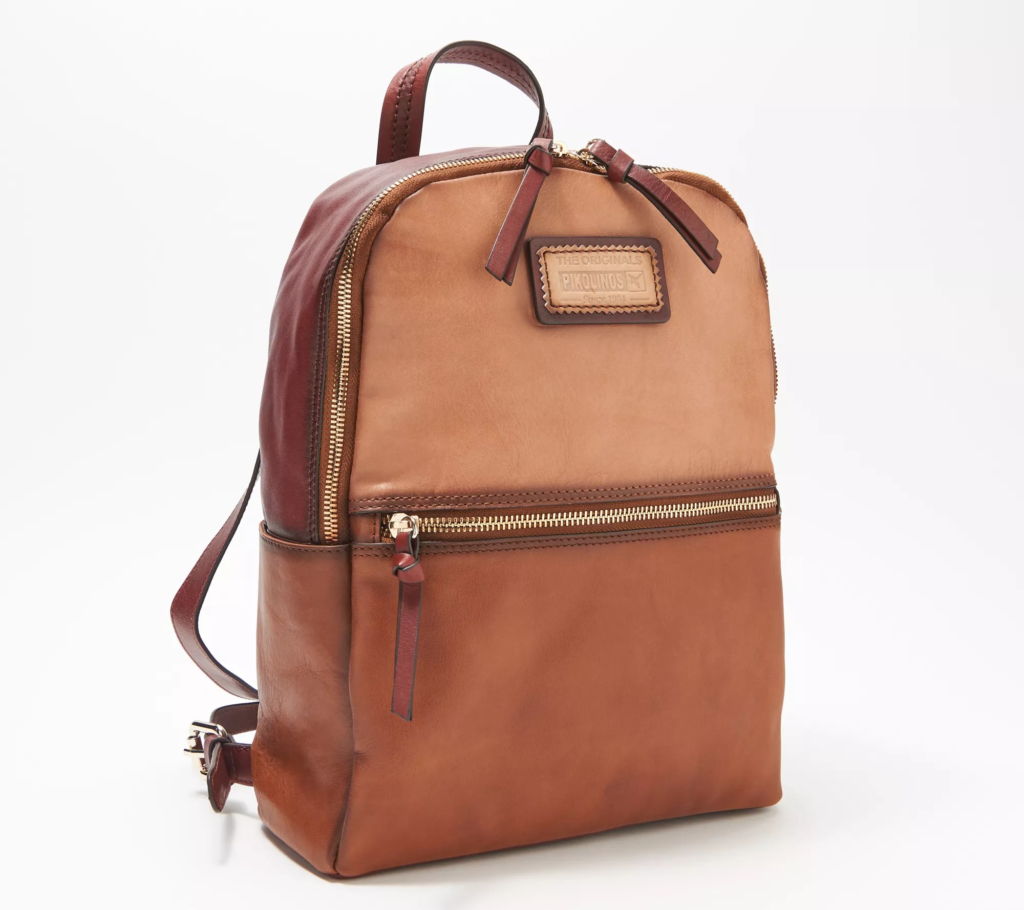 Pikolinos Leather ZipTop Backpack