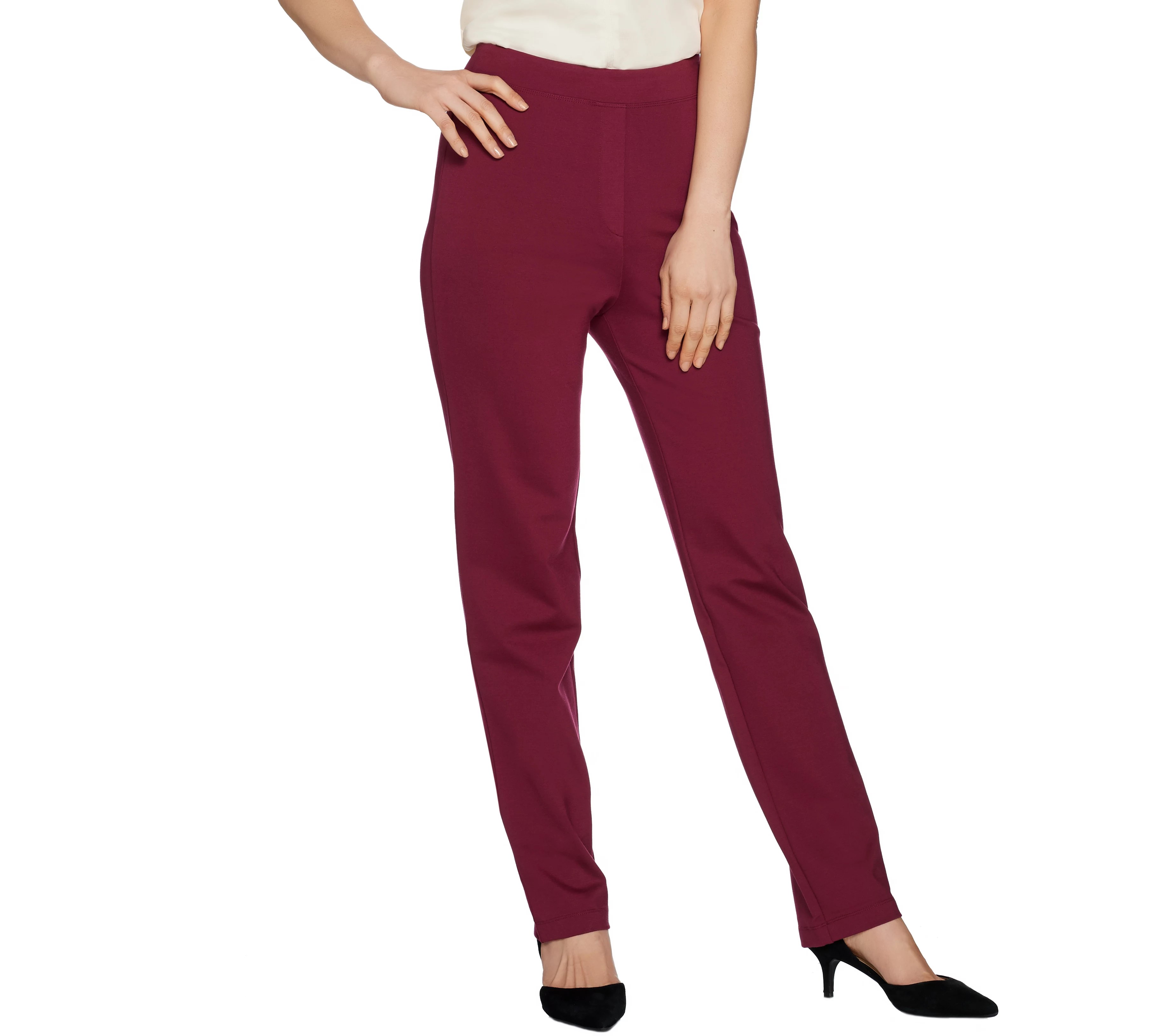 Joan Rivers Petite Joan's Signature PullOn Full Length Pants