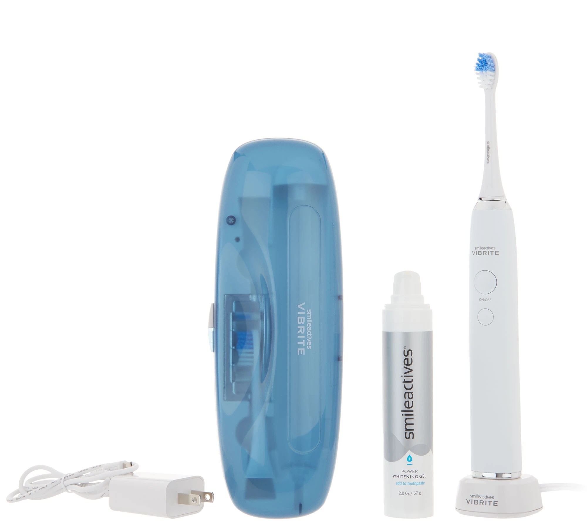 (QVC) Beauty iQ Smileactives Vibrite Wave Sonic Teeth Whitening