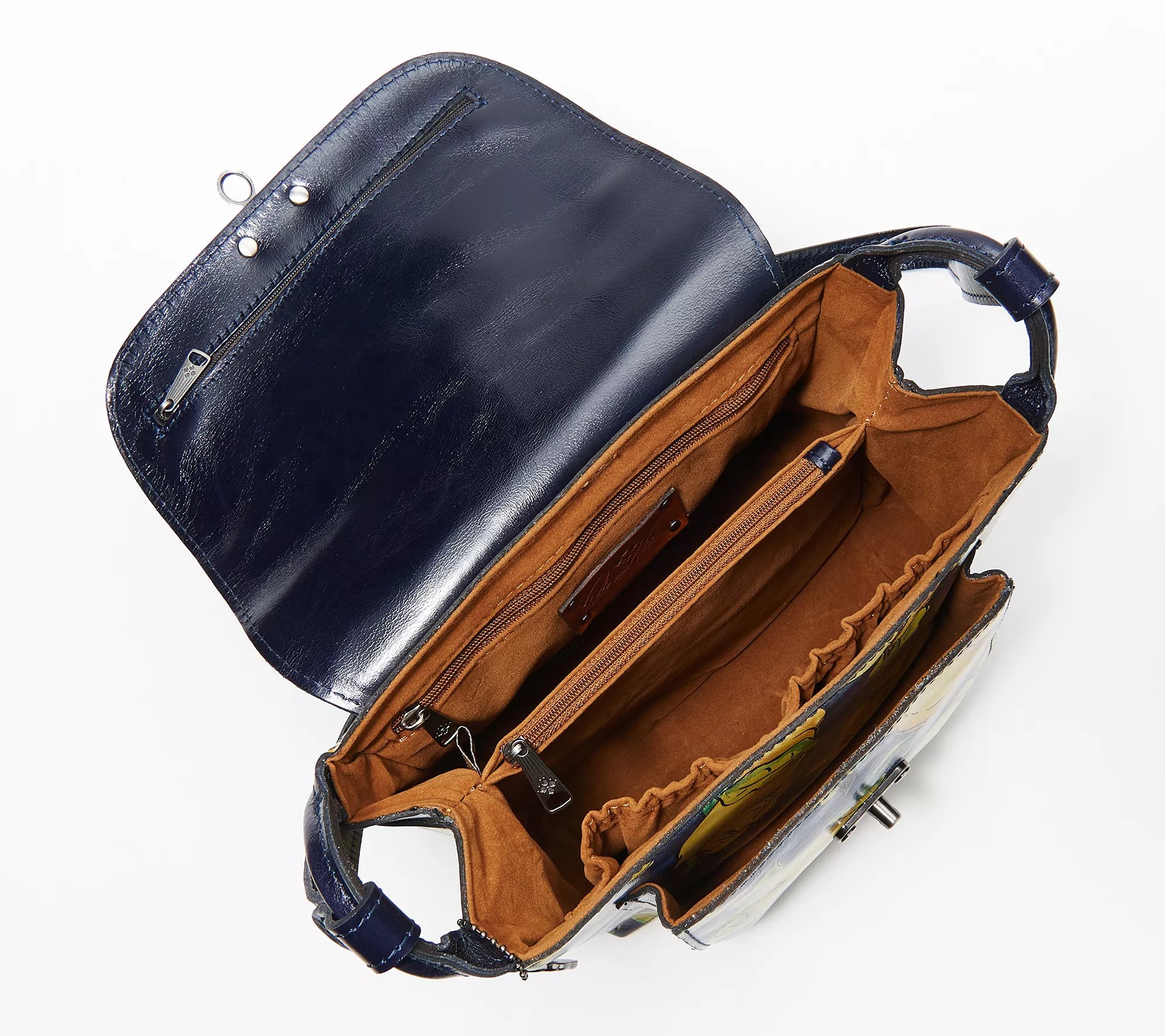 (QVC) Patricia Nash Leather Leandra Flap Crossbody