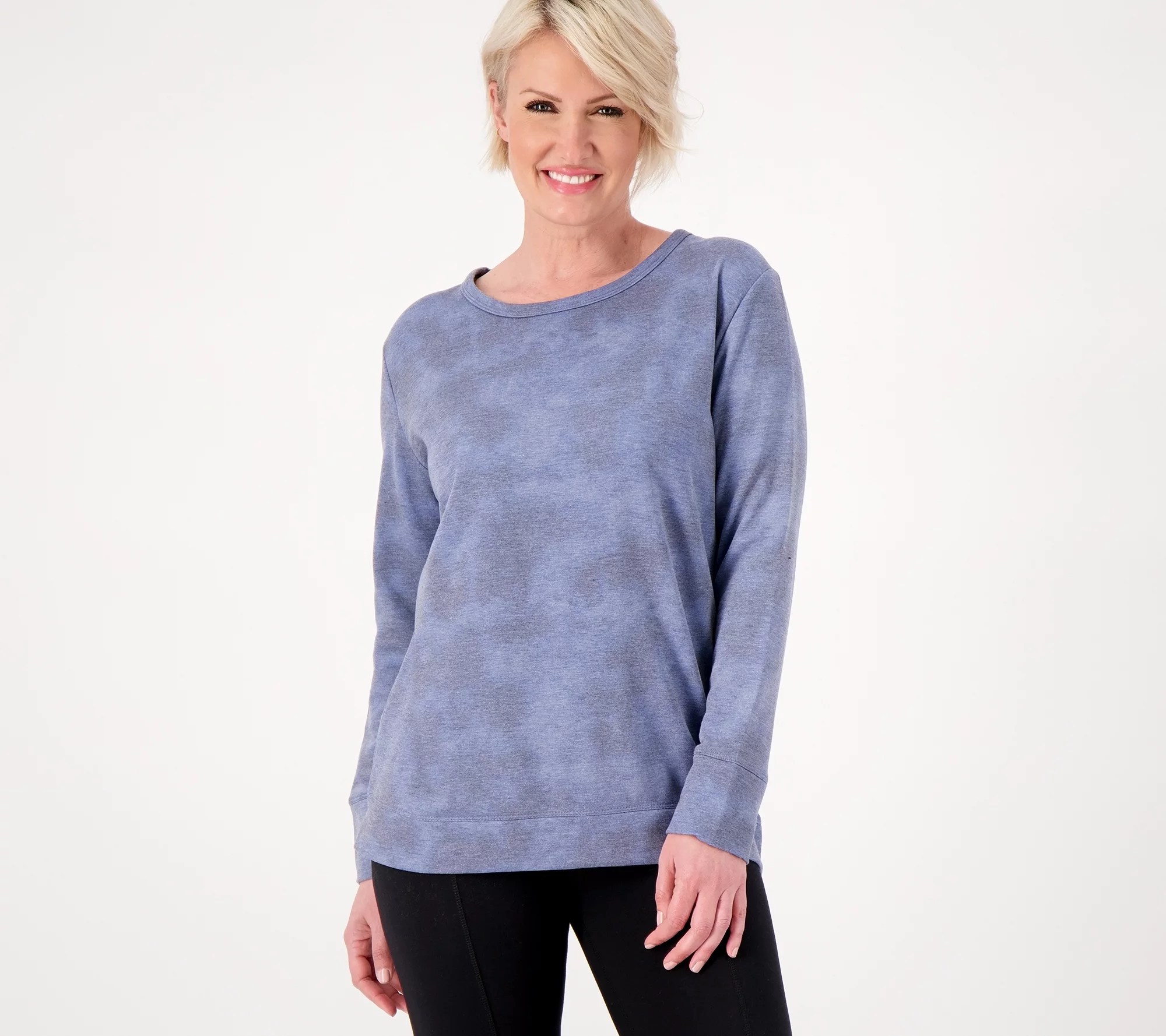 Fit 4 All by Carrie Wightman TyeDye Teardrop Back Pullover
