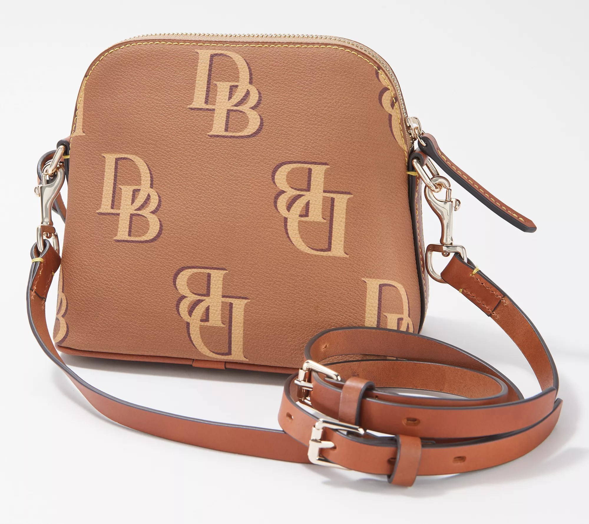 Dooney & Bourke Coated Cotton Monogram Domed Crossbody