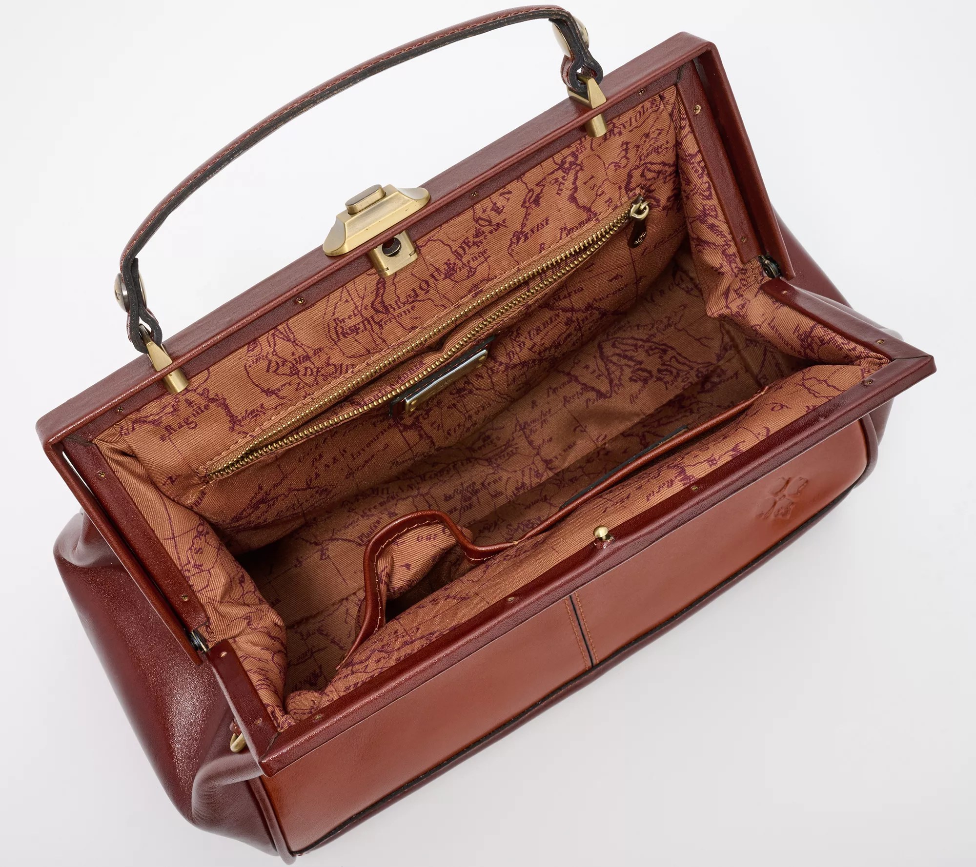 Patricia Nash Discovery Brianza Leather Frame Bag