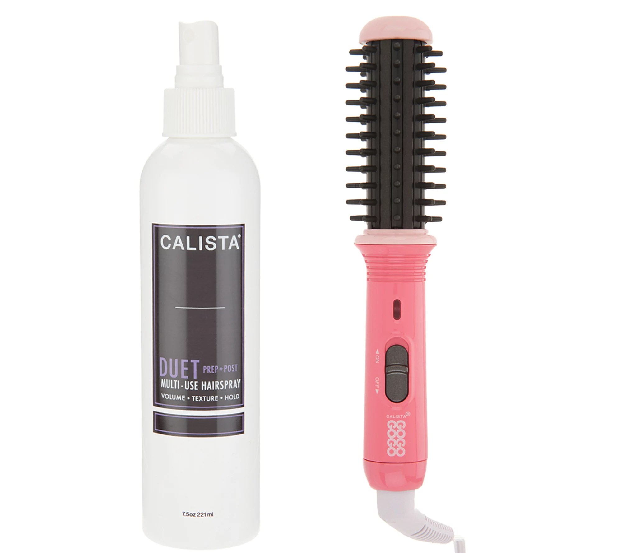 Calista GoGo Mini Stylers with 7.5oz Duet Prep and Post Spray