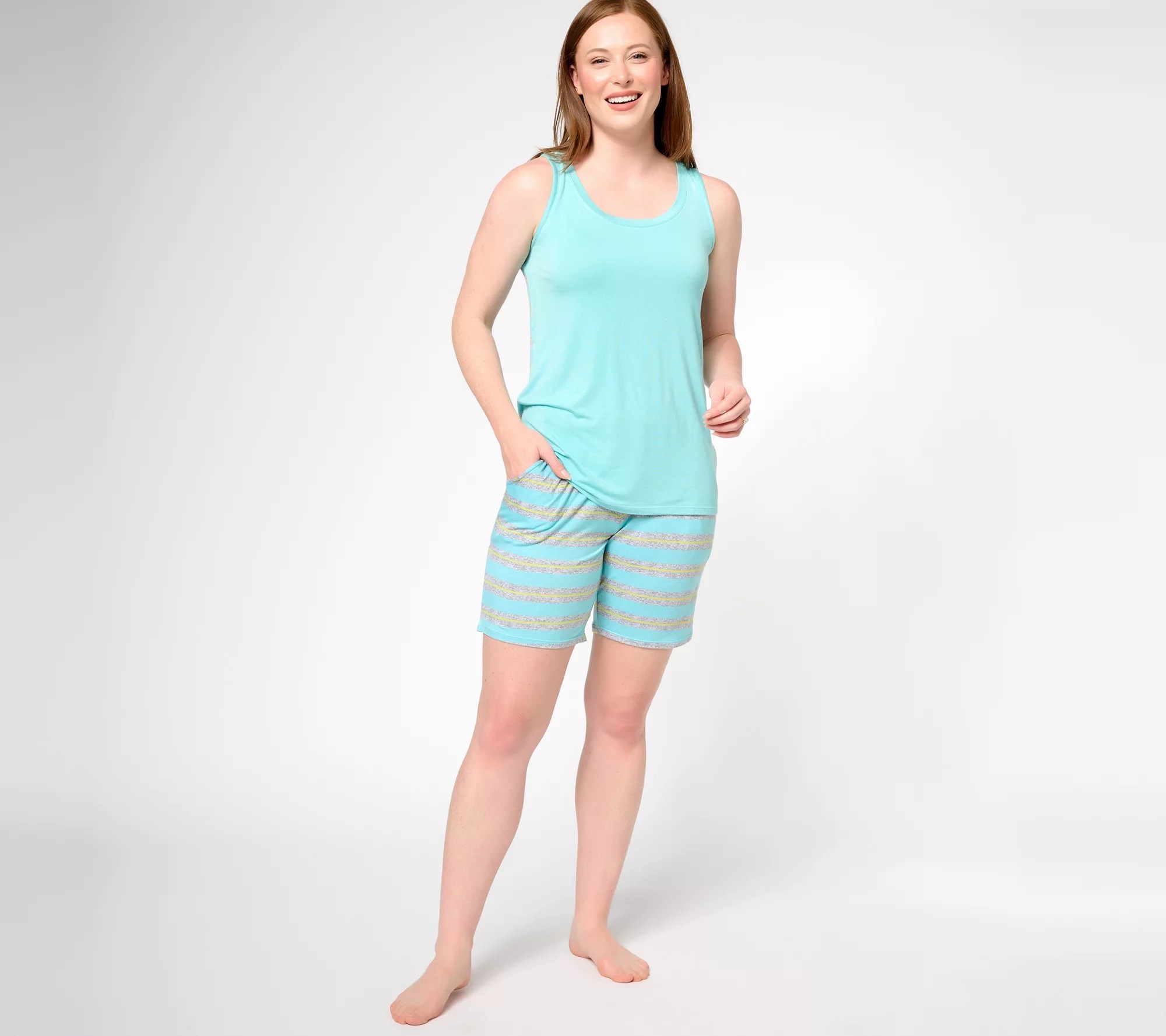 Cuddl Duds Smooth Jersey Tank and Shorts Pajama Set
