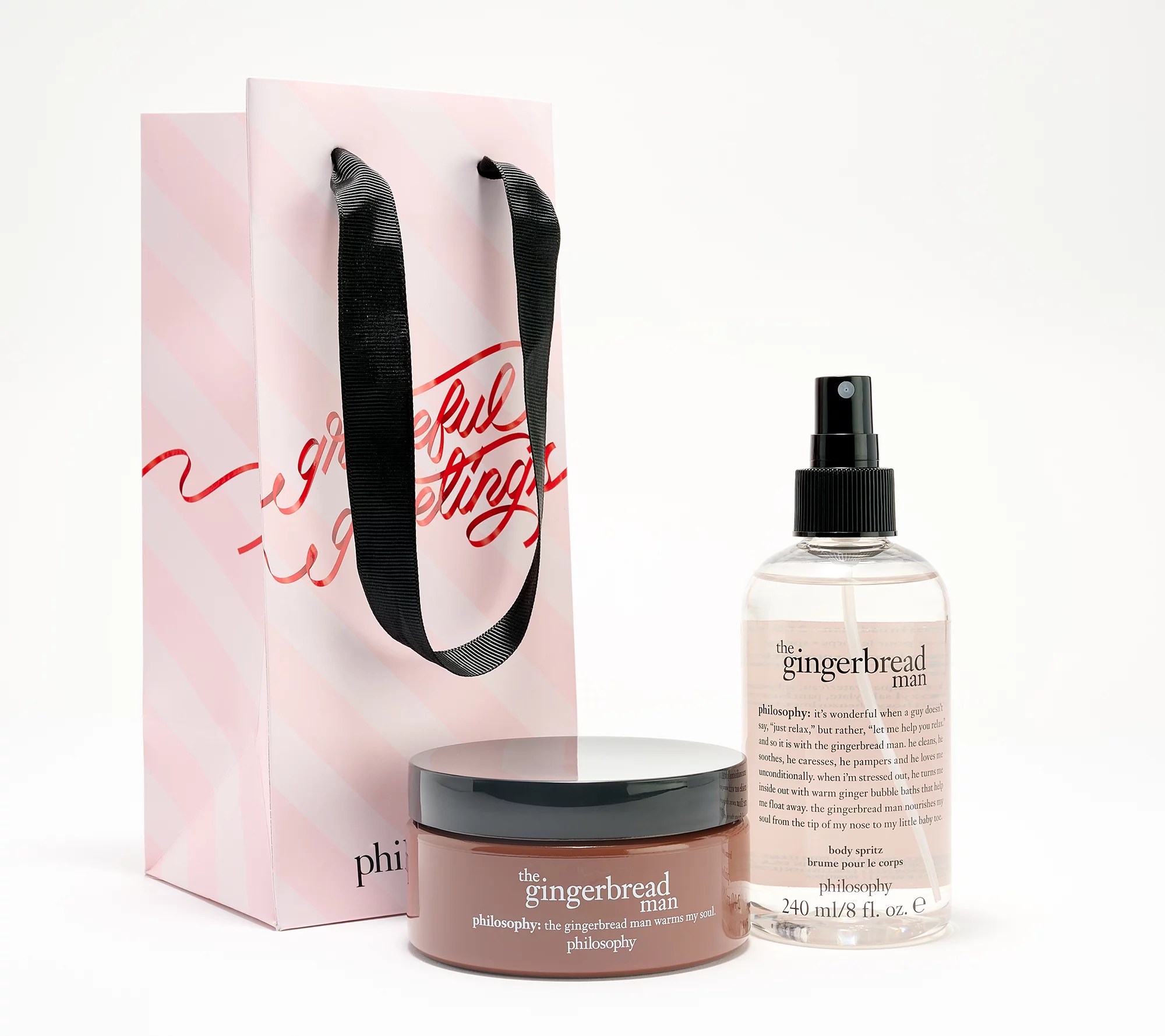 philosophy 8oz glazed body souffle & 8oz body spritz with gift bag