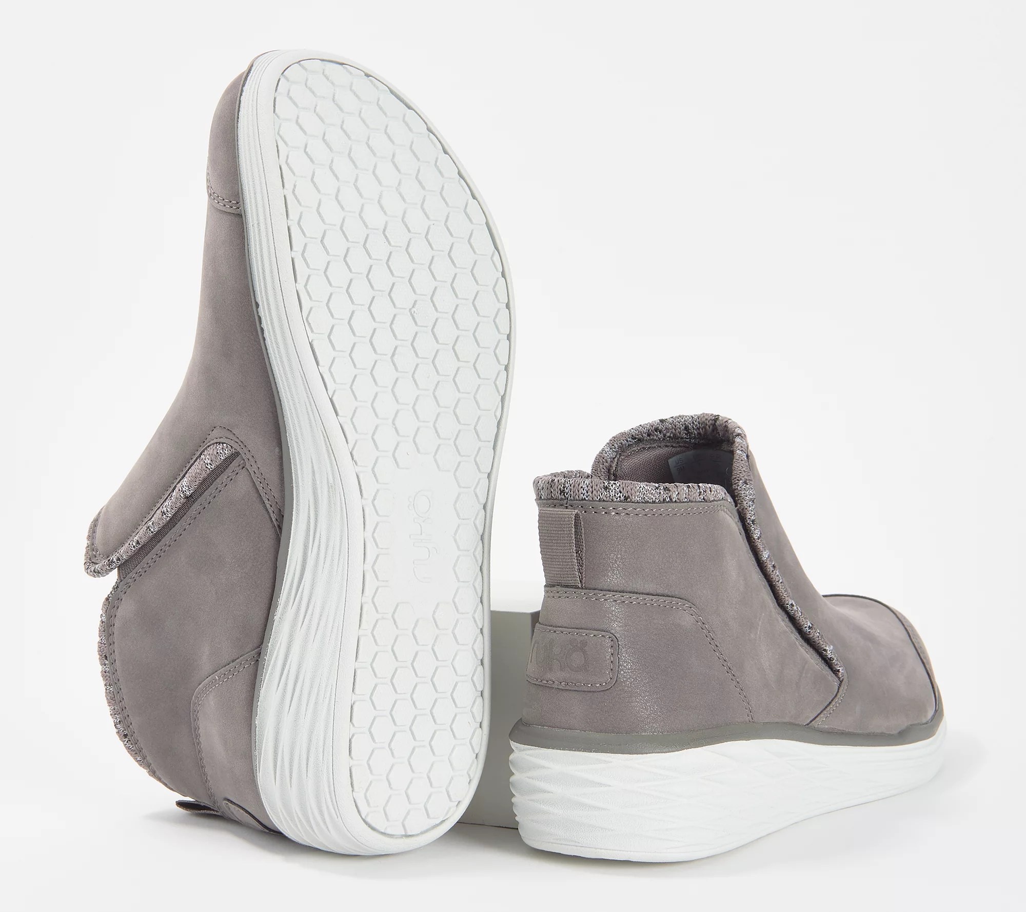 Ryka Knit Trim Wedge Ankle Boots Namaste Knit