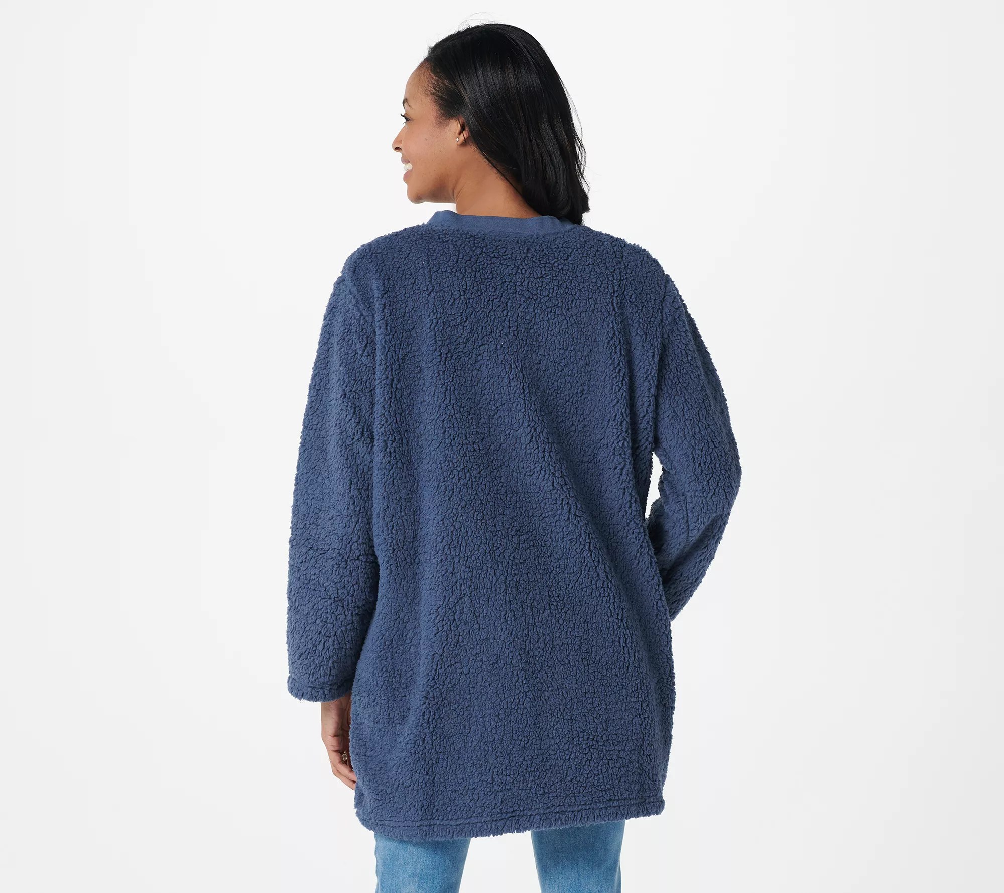 Koolaburra by UGG Cozy Sherpa Cardigan Plush with Rib Trim