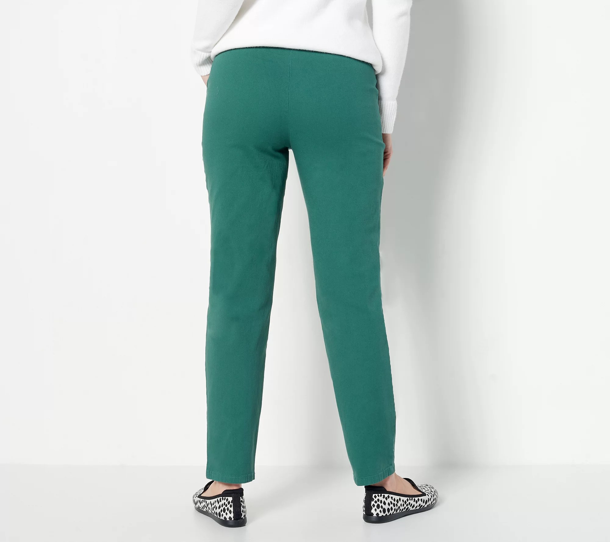 Denim & Co. Original Waist Stretch Regular Side Pocket Pants Seasonal