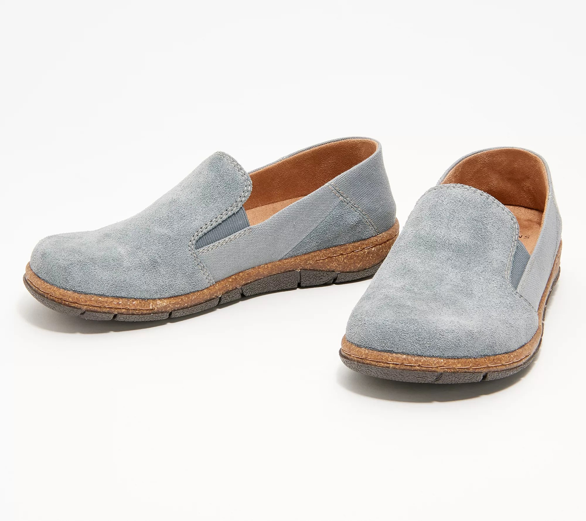 "As Is" Earth Origins Suede Patchwork SlipOns Erica