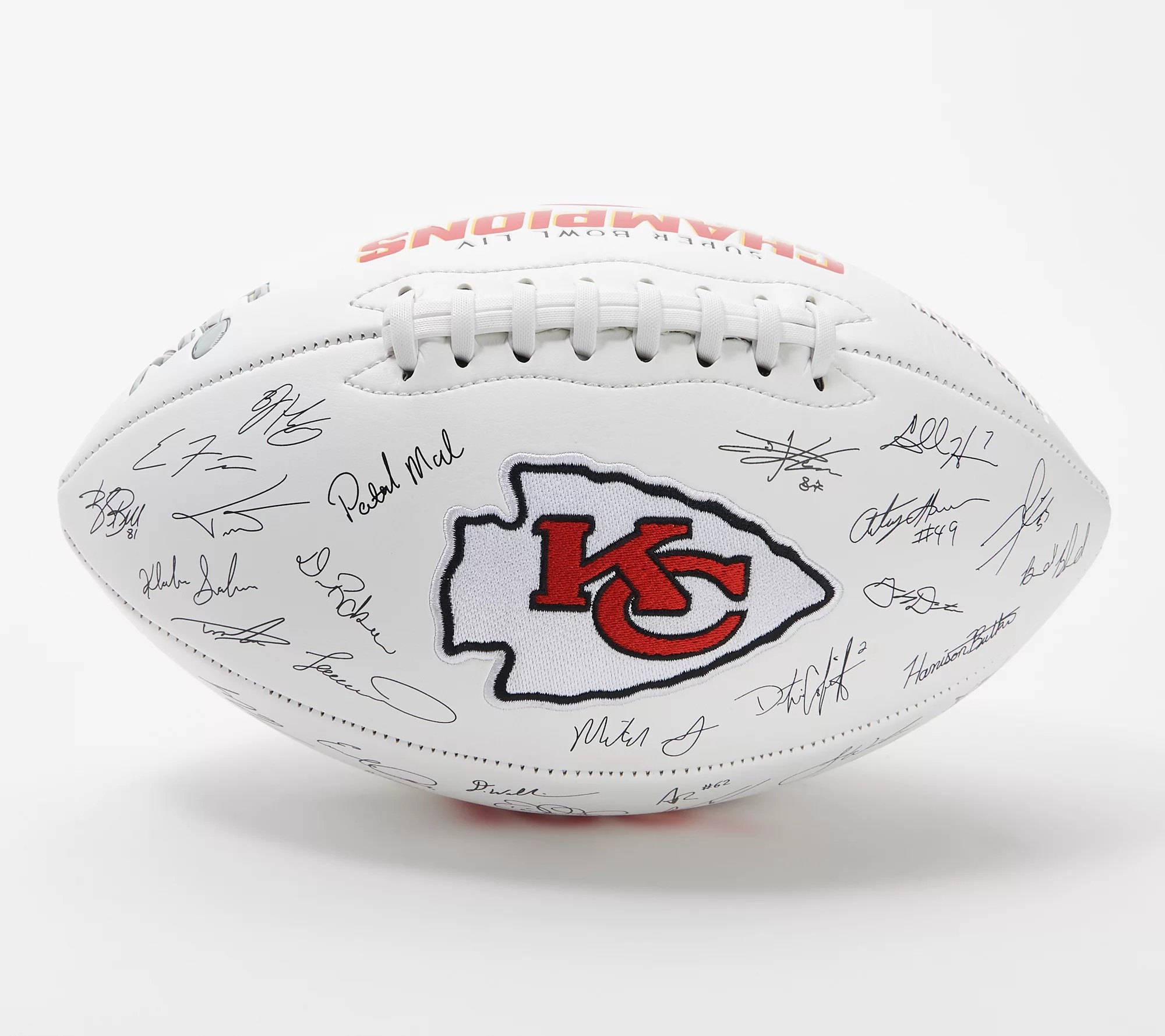 NFL Super Bowl LIV Chiefs Signature Ball with Stand