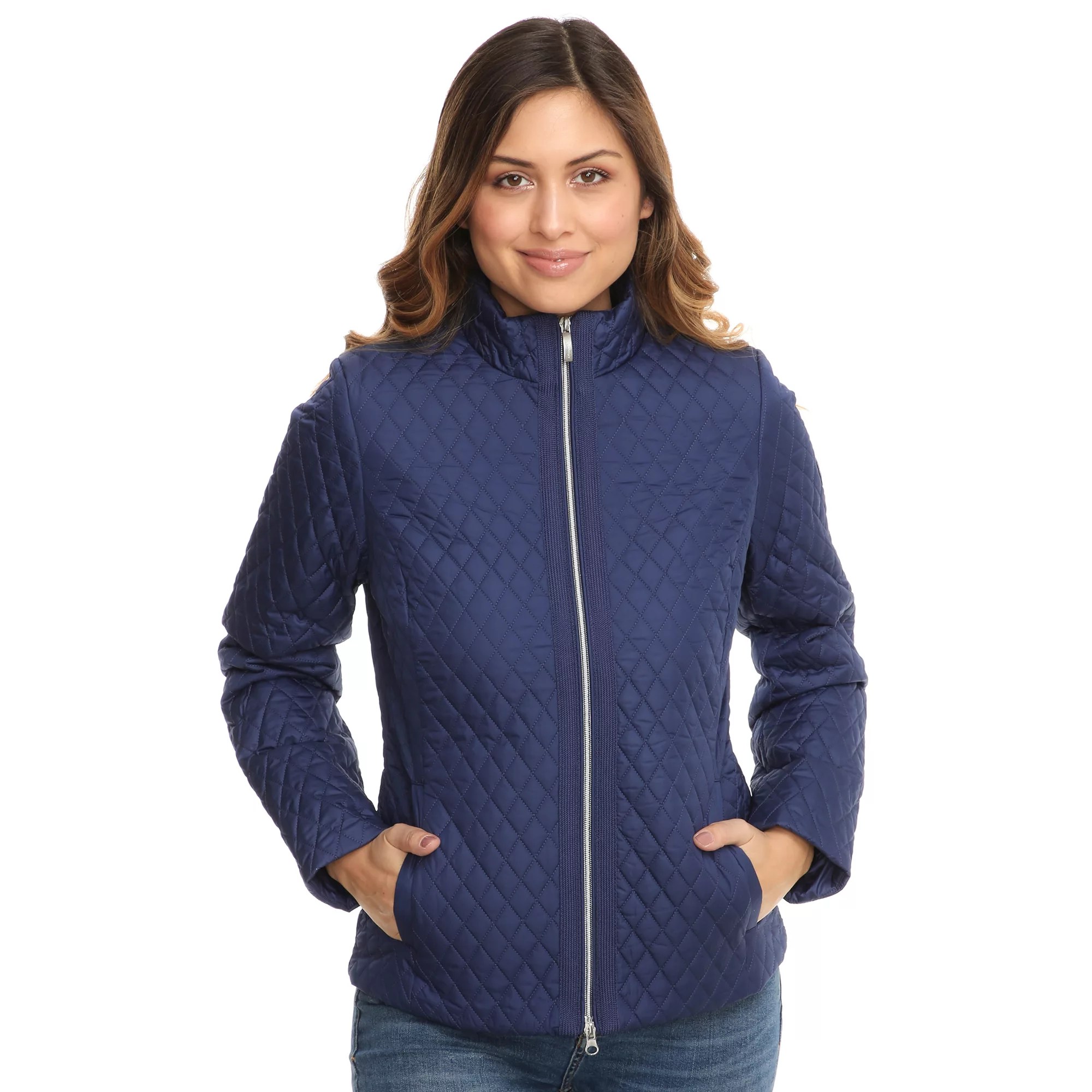OLSEN Steppjacke Stehkragen Rautensteppung figurbetont QVC.de