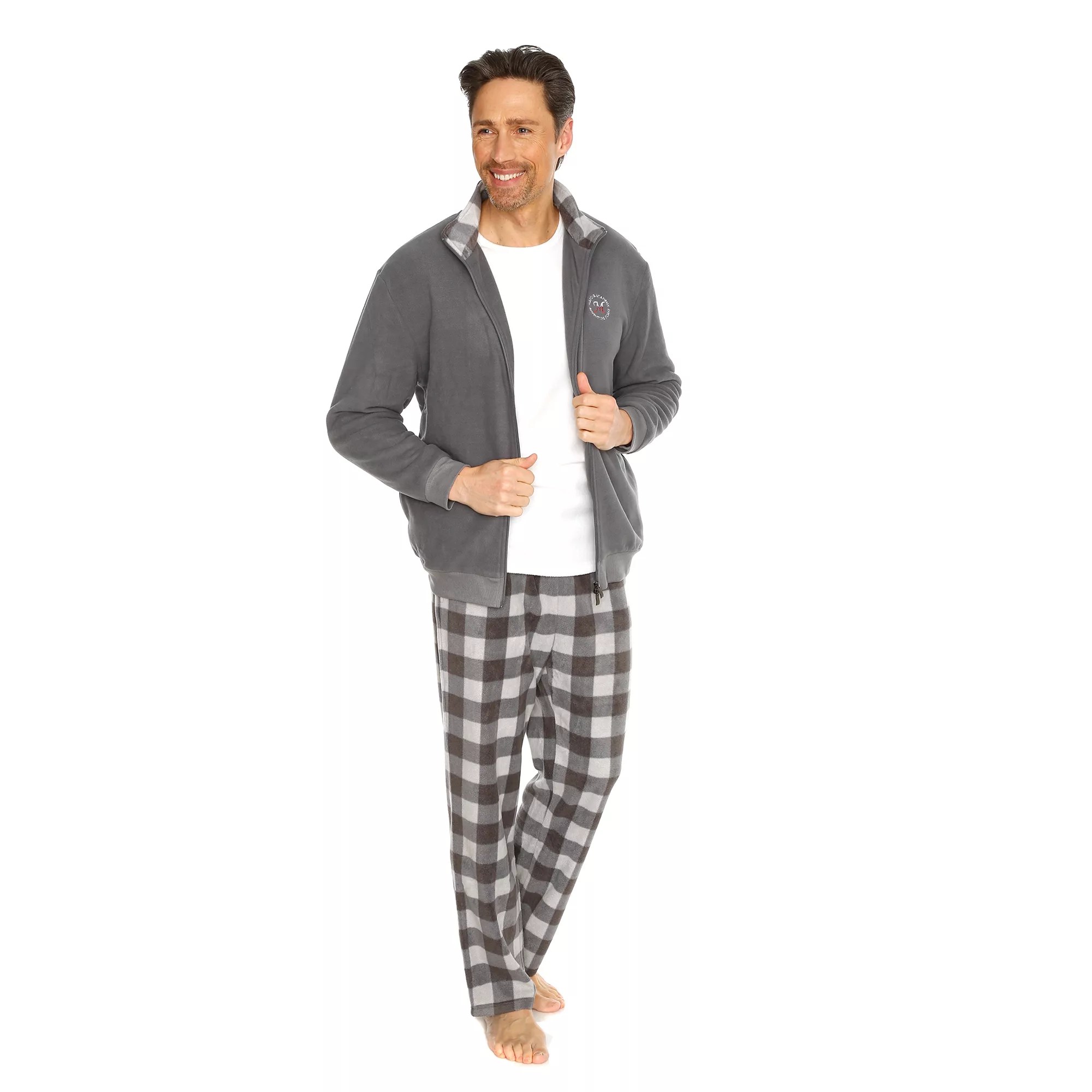 MEN'S TOUCH Hausanzug 1/1Arm Mikrofaser 3tlg. QVC.de