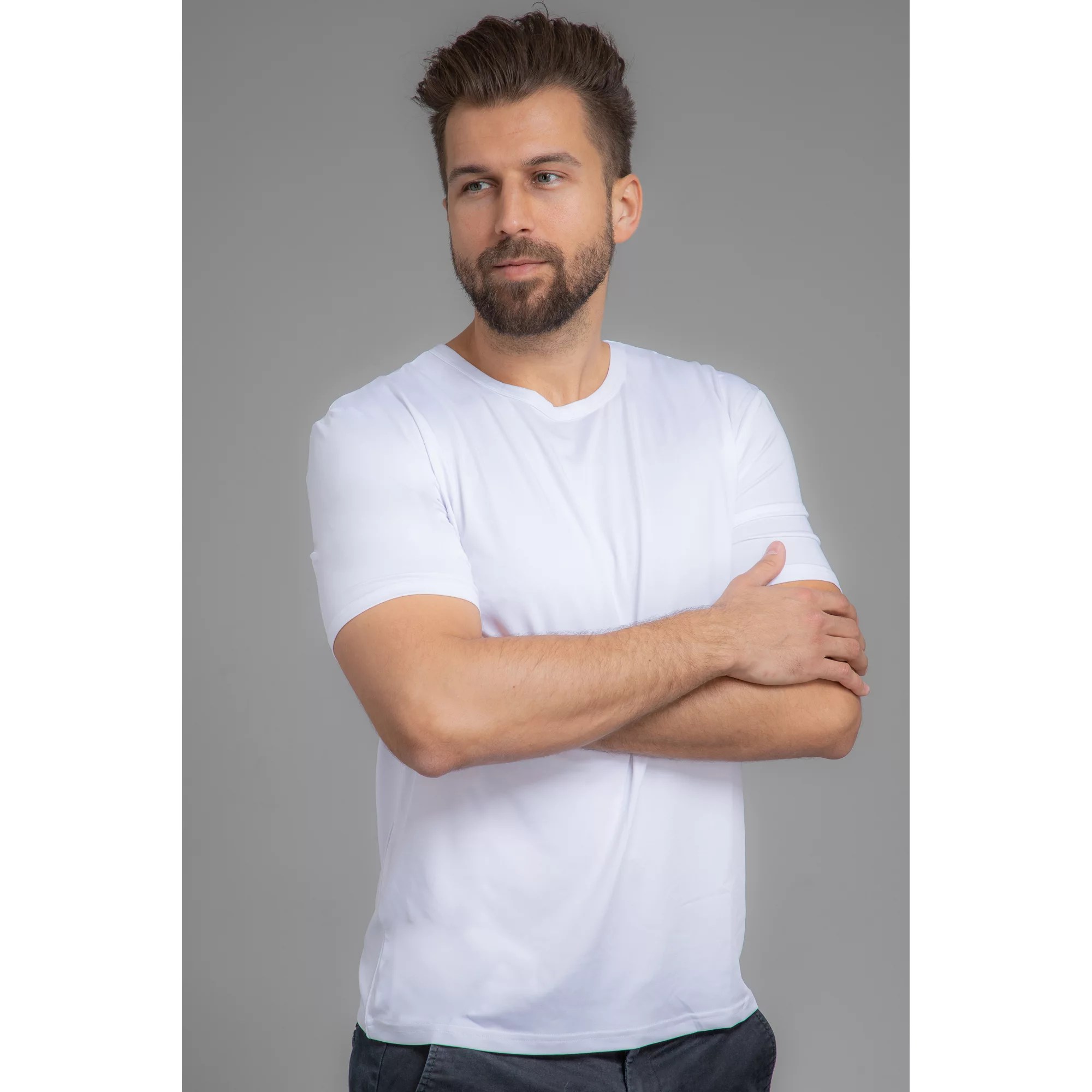 MEN'S TOUCH 2 Shirts Mikrofaser 1/2Arm Rundhalsausschnitt QVC.de