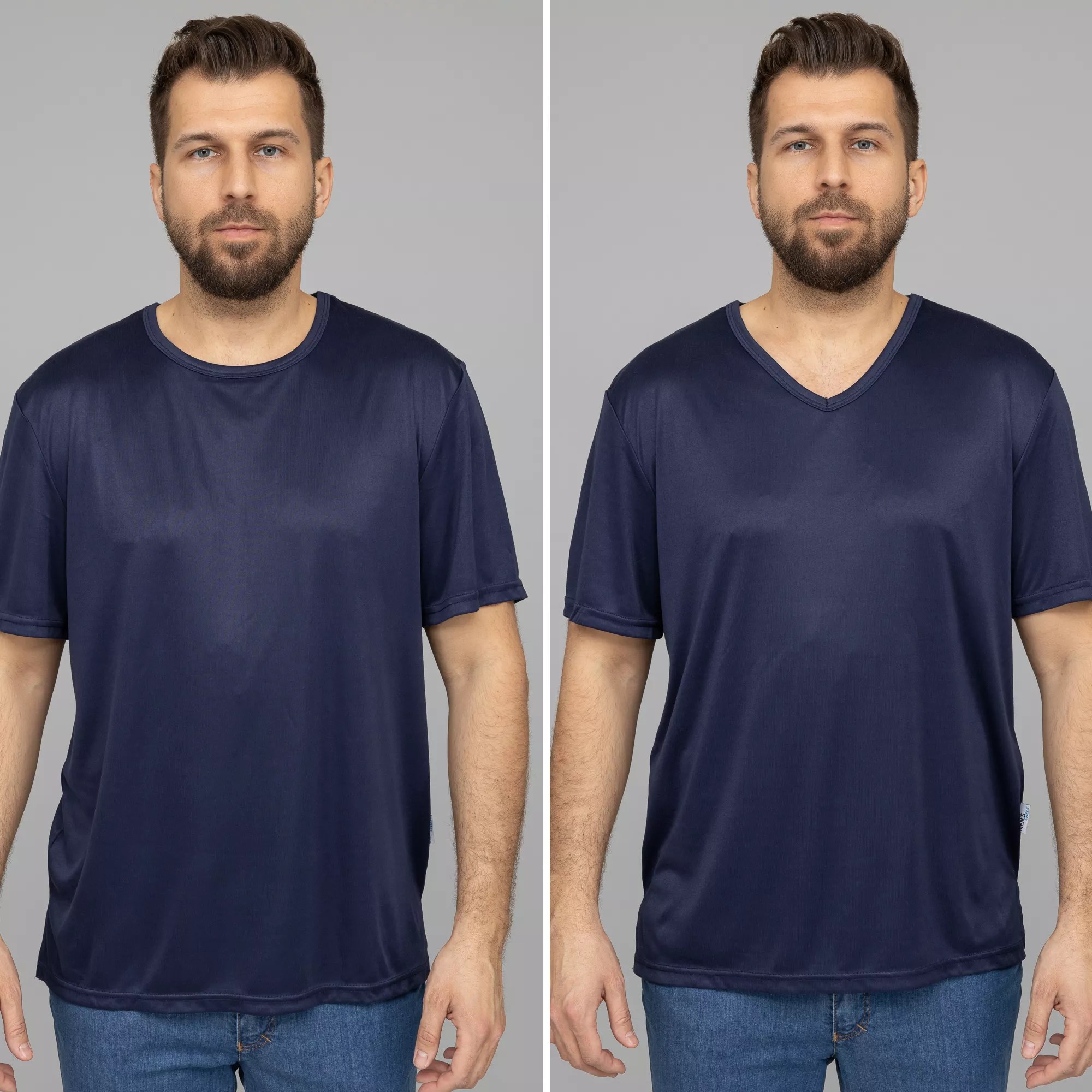 MEN'S TOUCH 2 Shirts, 1/2Arm Mikrofaser, Marvin nachhaltig uni QVC.de