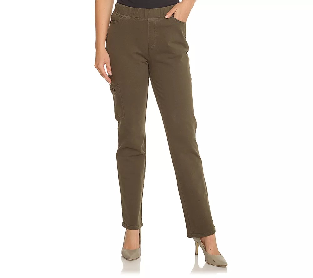 DENIM & CO. Hose Desi CargoStyle Knit Denim QVC.de