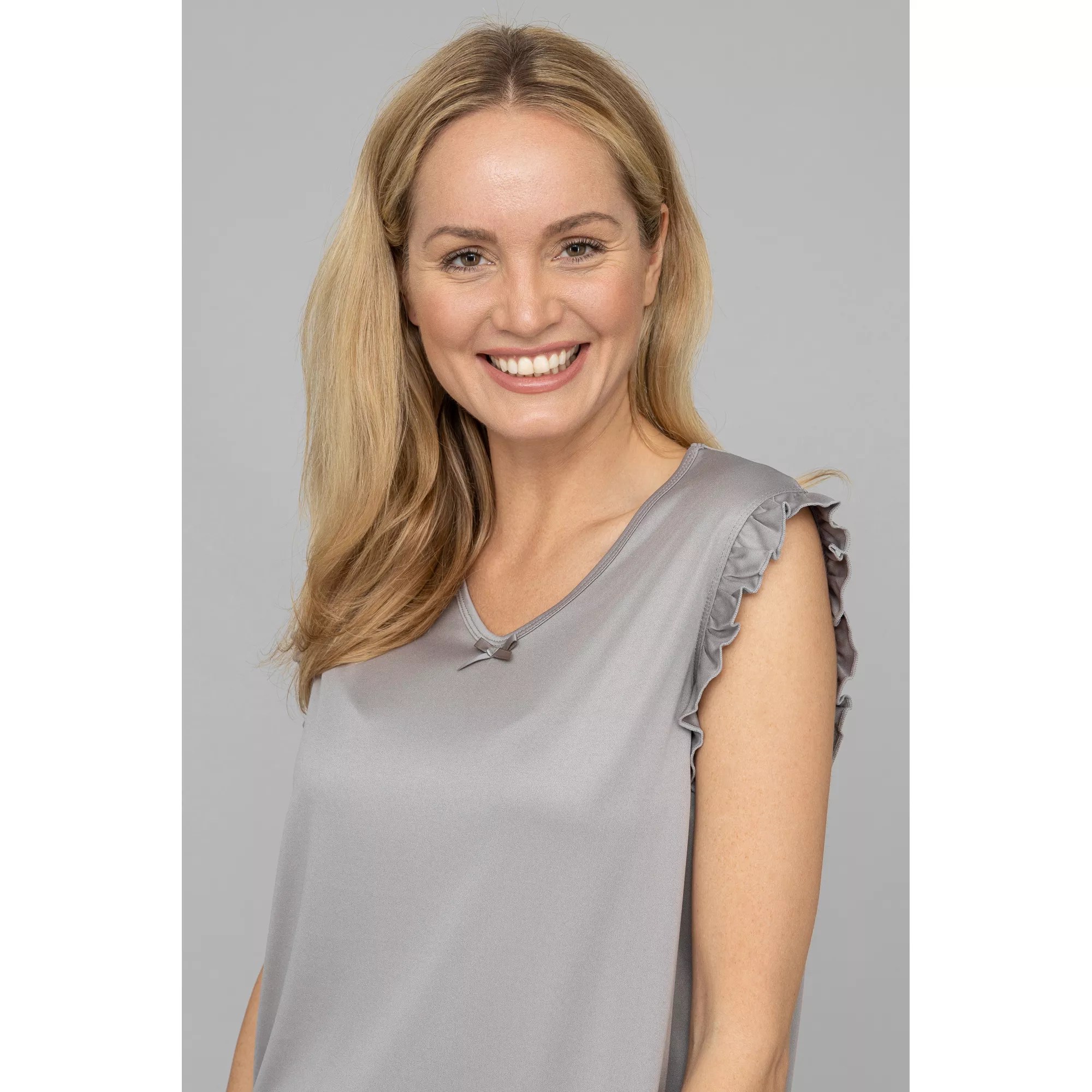 LITTLE ROSE 2 Tops ohne Arm Mikrofaser Rundhalsausschnitt bedruckt