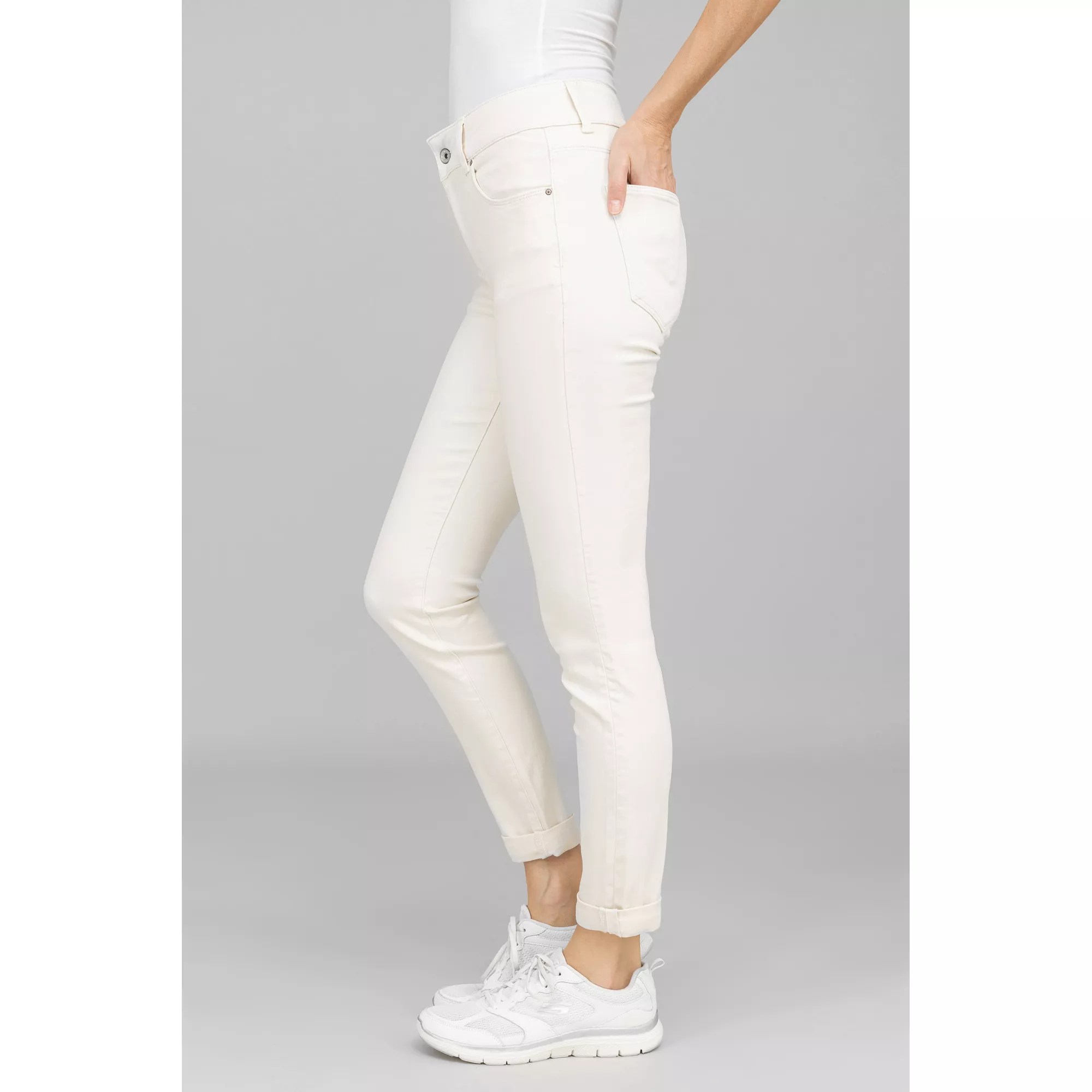 DINE 'N' DANCE Jeans Salsa 5PocketStyle Umschlag am Saum schmales