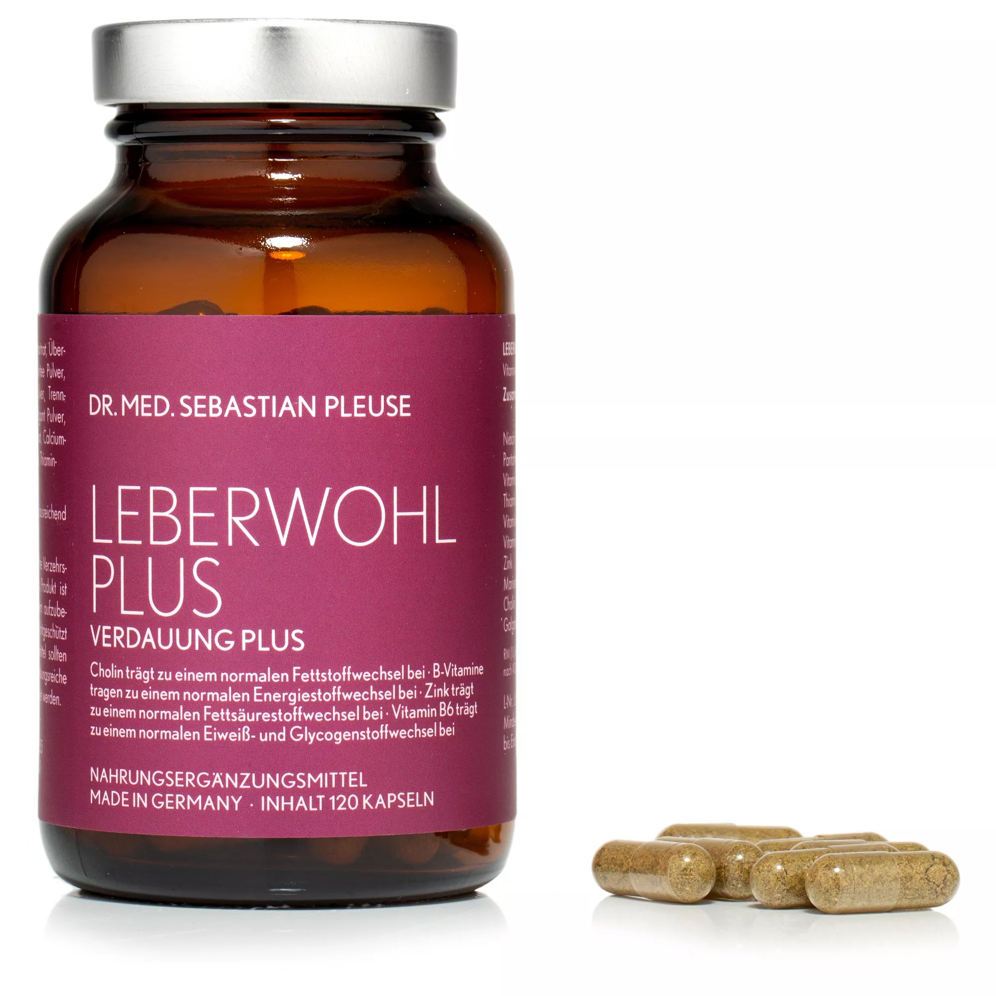 Dr. med. Sebastian Pleuse Leberwohl Plus Vitamin B6 & Zink 120 Kapseln