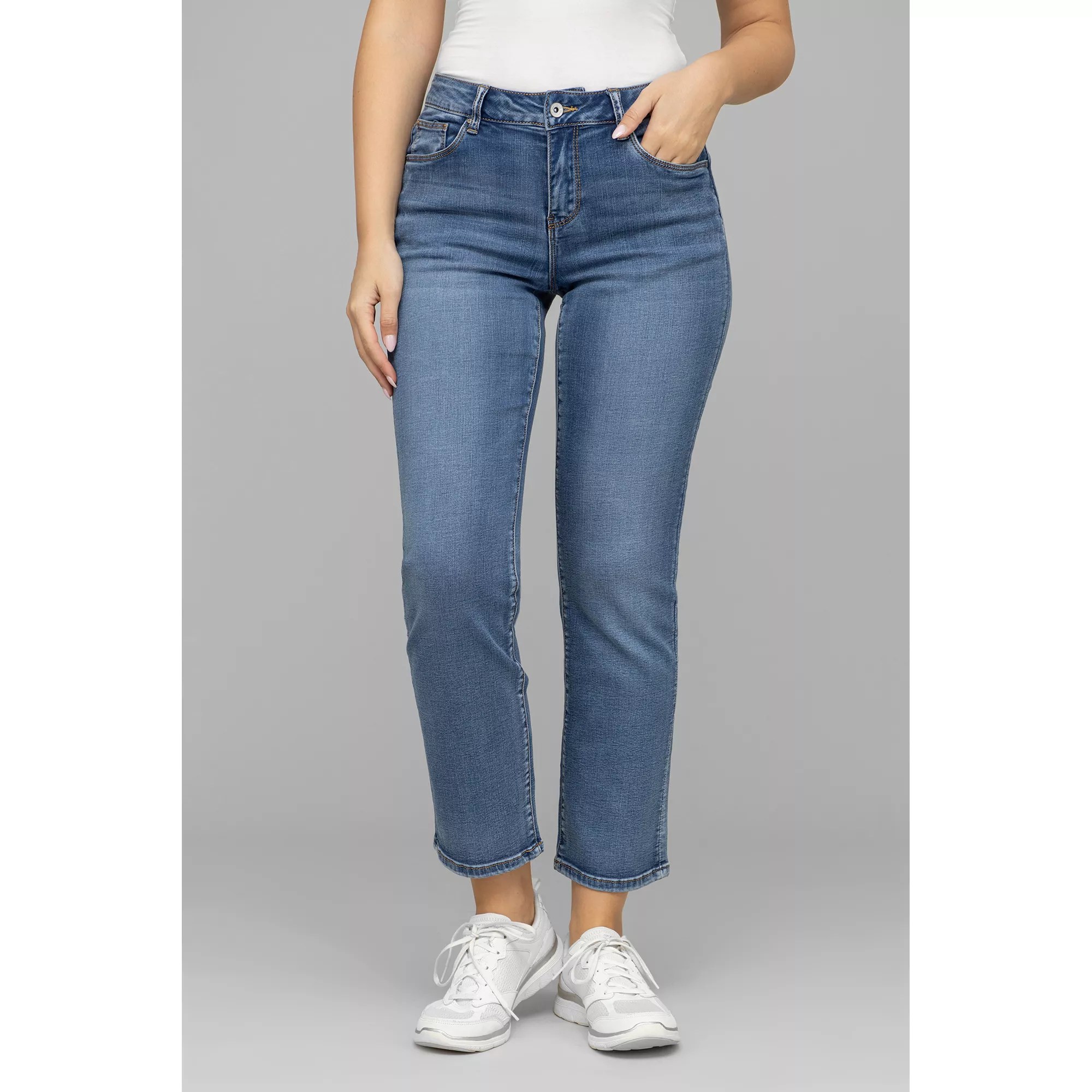 DINE 'N' DANCE Jeans 5PocketStyle lange Form gerades Bein QVC.de