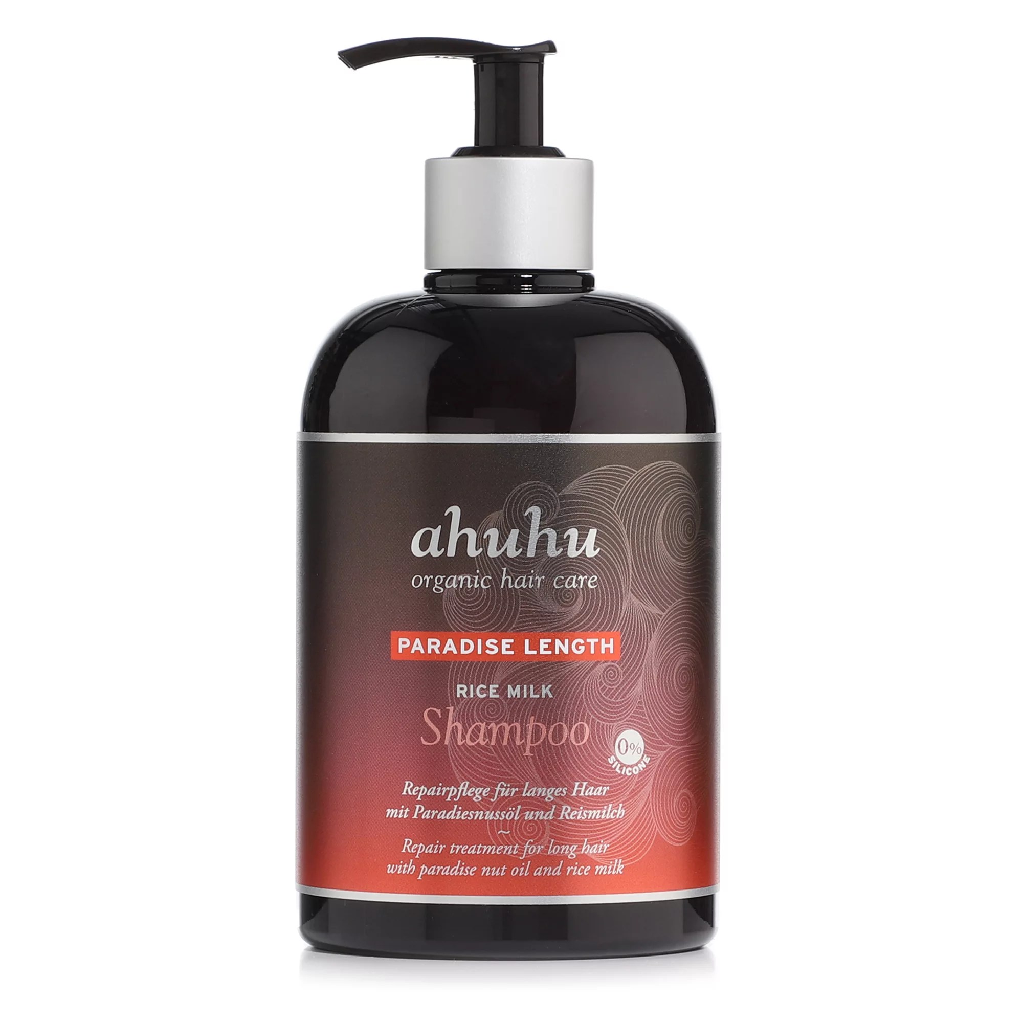 ahuhu organic hair care Rice Milk Shampoo 500ml & Lovely Length Serum