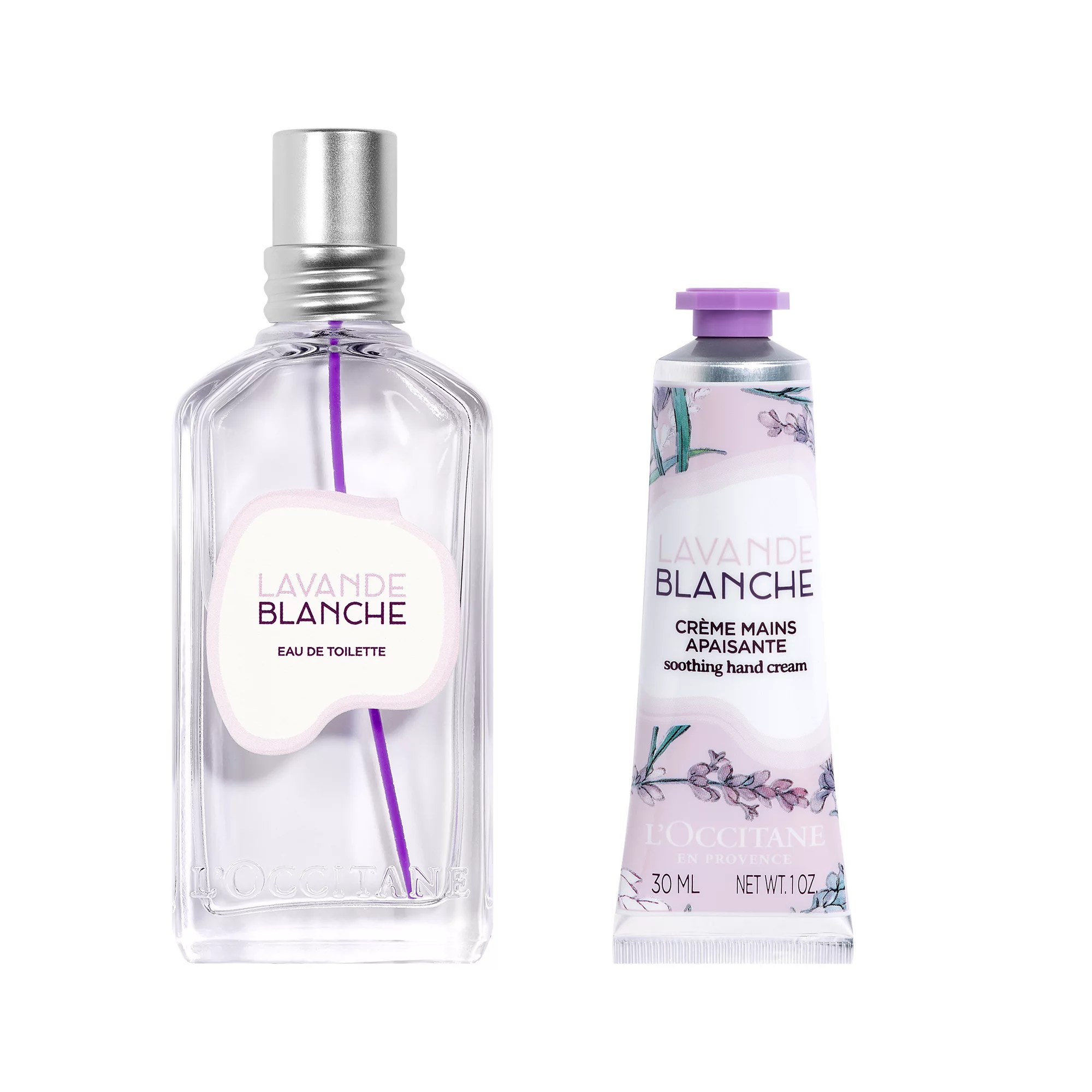 L'OCCITANE White Lavender Set mit Eau de Toilette 50ml & Handcreme 30ml