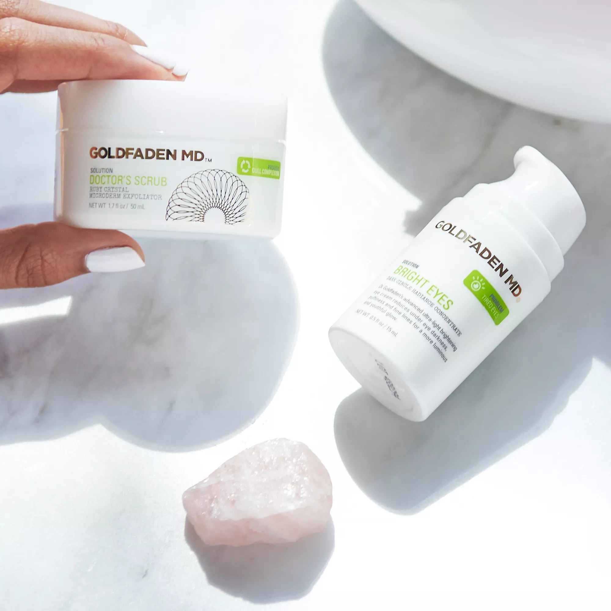 GOLDFADEN MD™ Doctors Scrub Exfoliator 50ml & Bright Eyes 15ml QVC.de