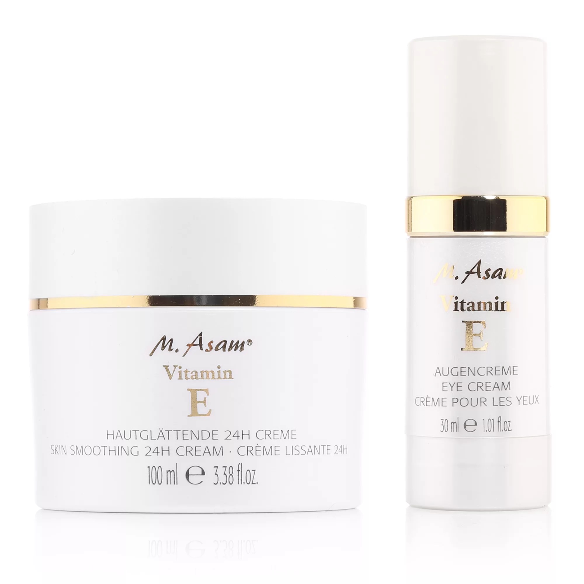 M.ASAM® Vitamin E 24hCreme & Augencreme 100ml & 30ml QVC.de