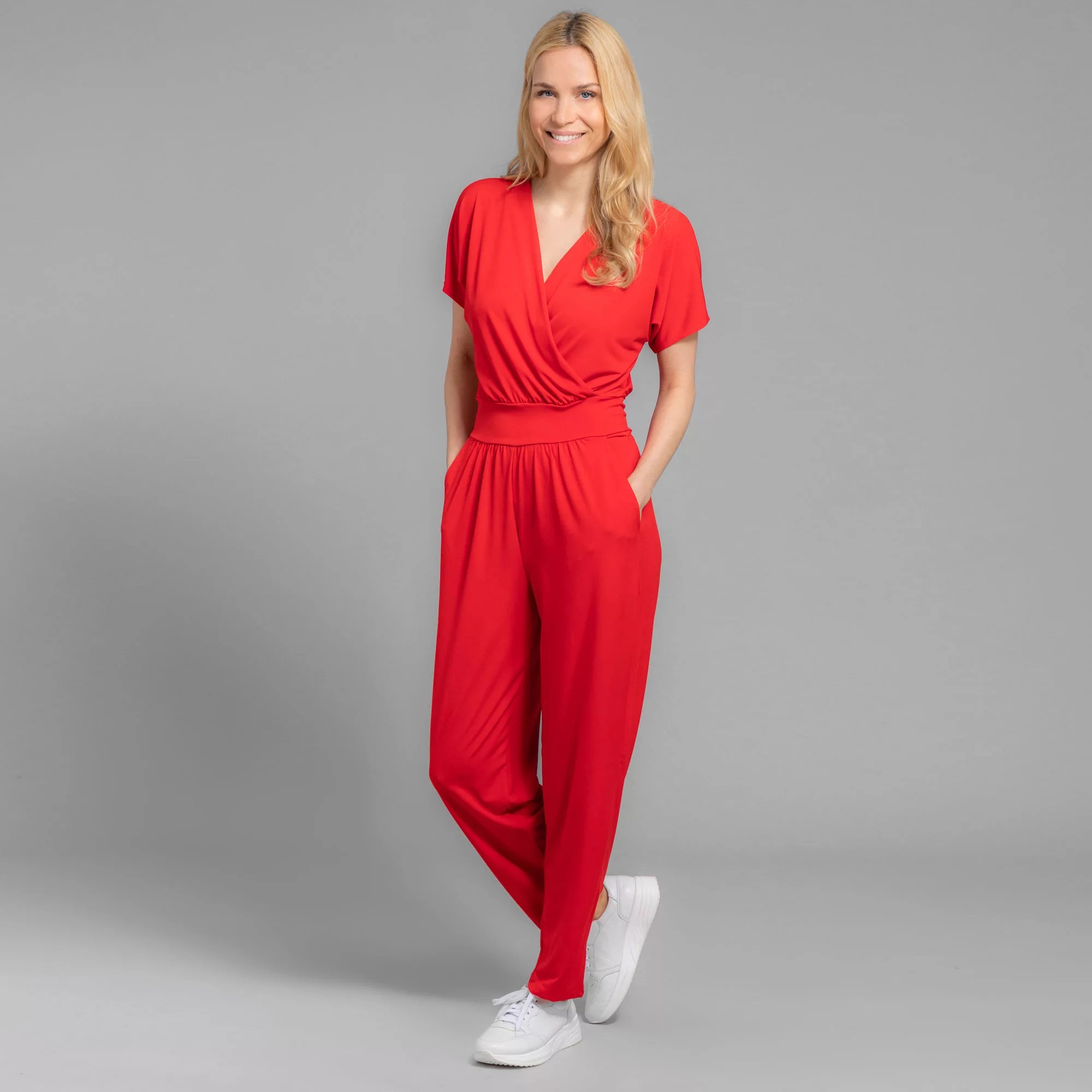 KIM & CO. Jumpsuit Brazil Knit Jersey überschnittene Schulter QVC.de