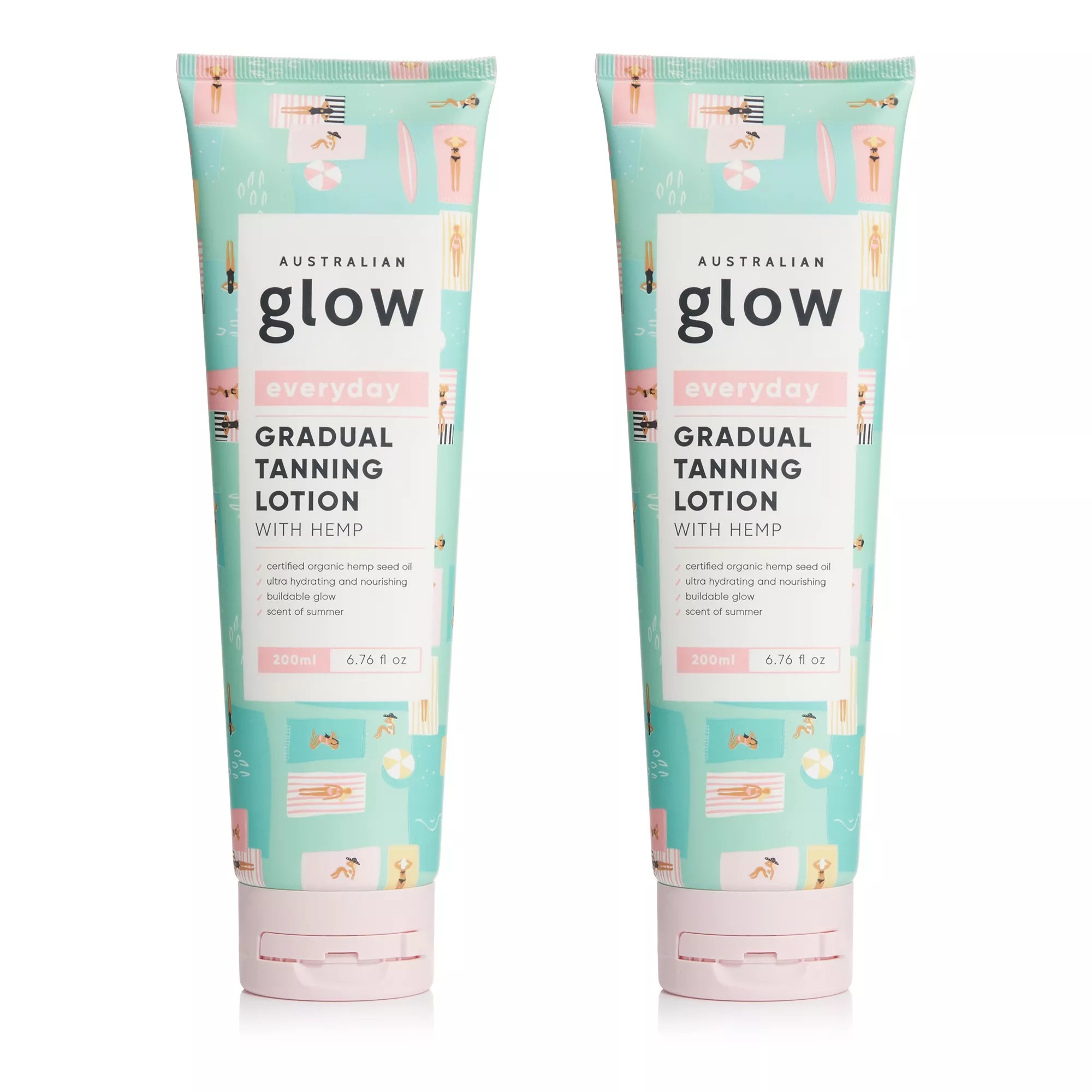 AUSTRALIAN GLOW Gradual Tanning Lotion mit Hanf 2x 200ml QVC.de
