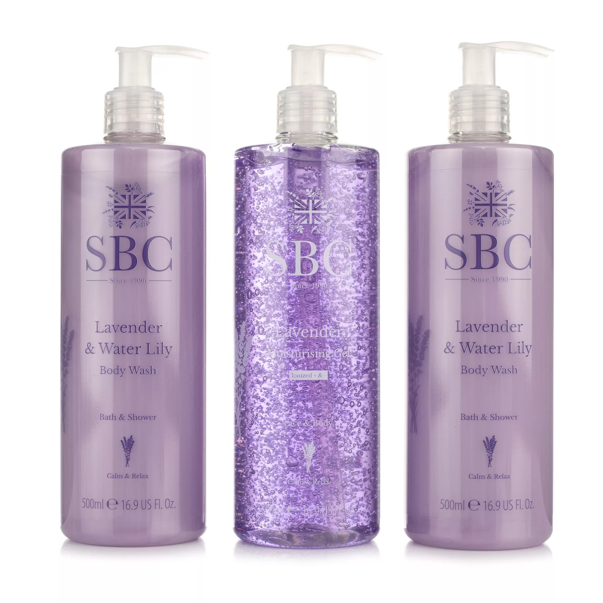 SBC Lavender Moisturising Gel & Lavendel & Water Lily Body WashDuo