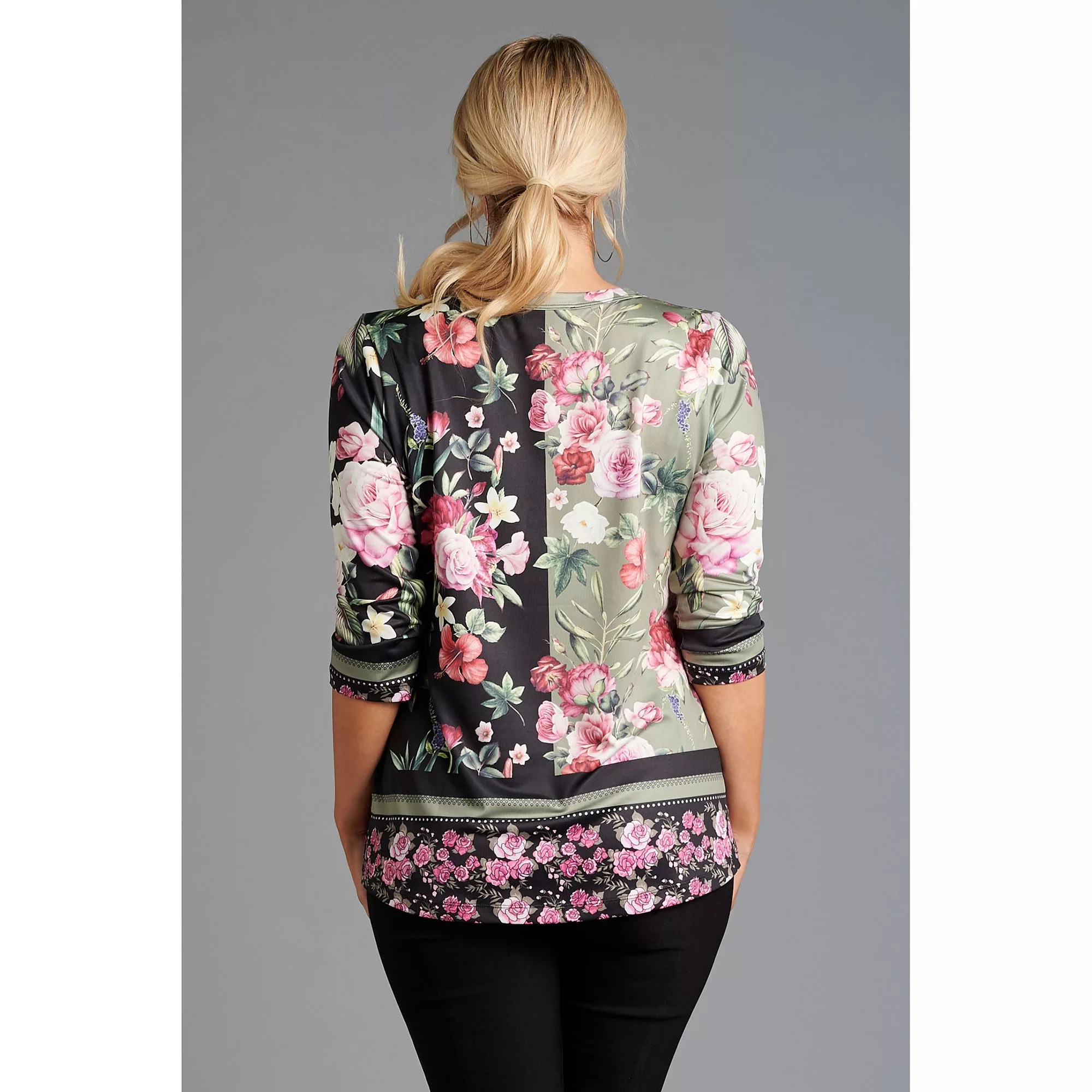 SCHIFFHAUER MUNICH® Shirt, 3/4Arm Wonderland ChiffonEinsatz