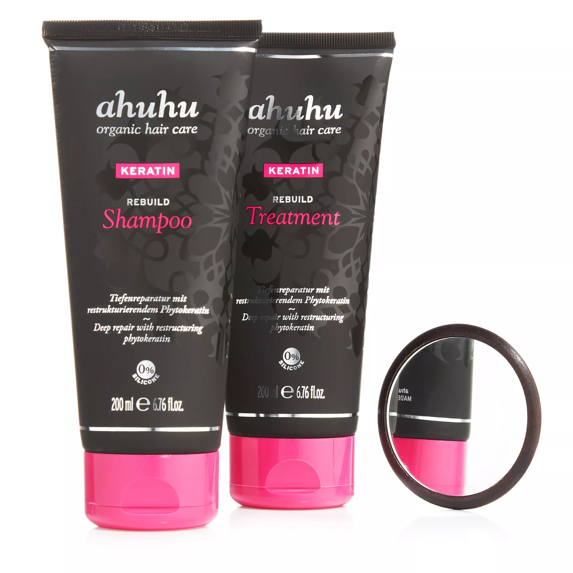 ahuhu organic hair care Keratin Shampoo 200ml Treatment 200ml