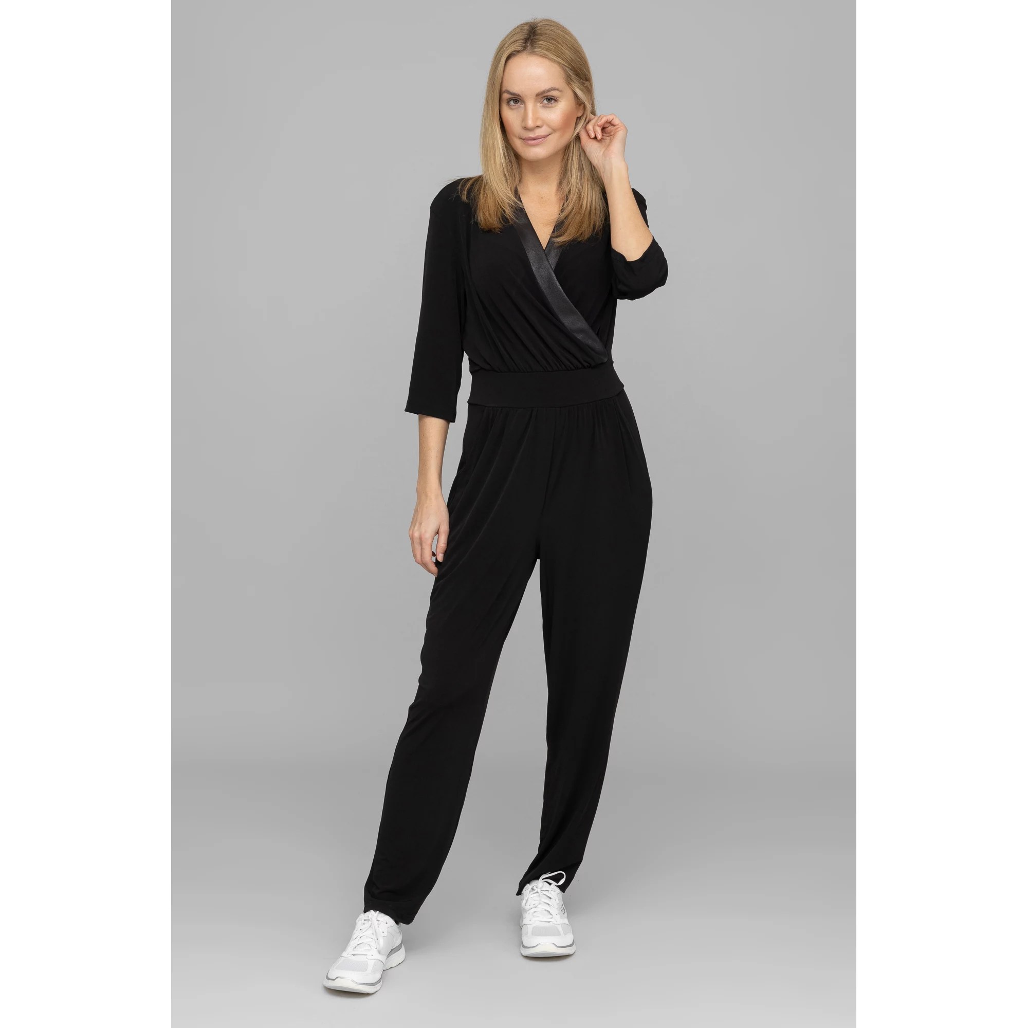 KIM & CO. Jumpsuit, 3/4Arm Brazil Knit Jersey Blende CrocoOptik