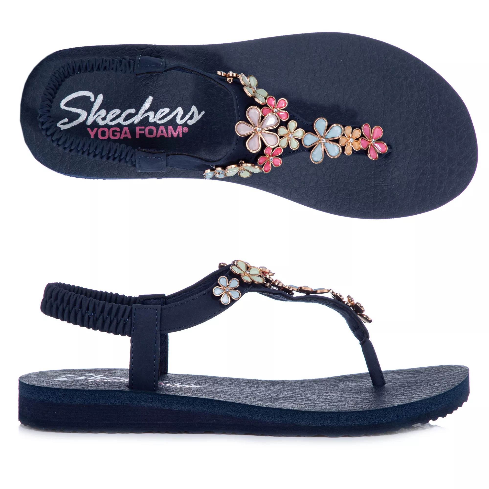 SKECHERS DamenSandale Cali Meditation Materialmix Yoga Foam QVC.de