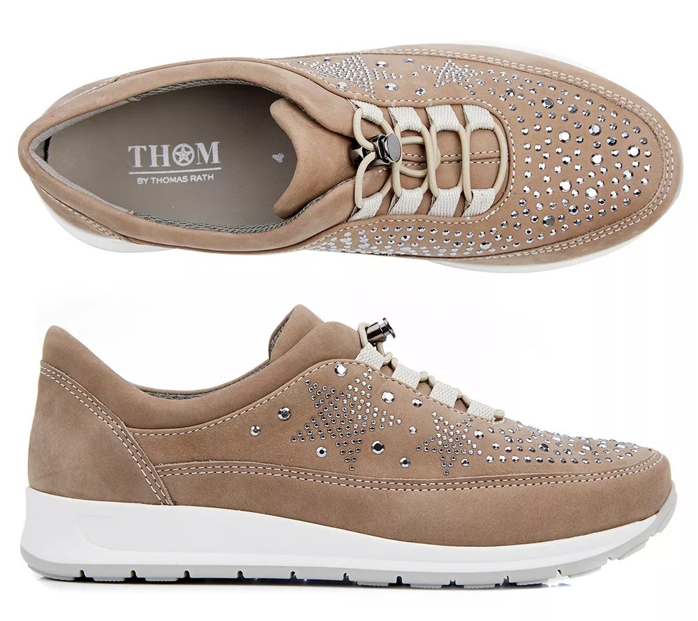 THOM by Thomas Rath DamenSneaker Bungeeschnürung Ziersteine QVC.de