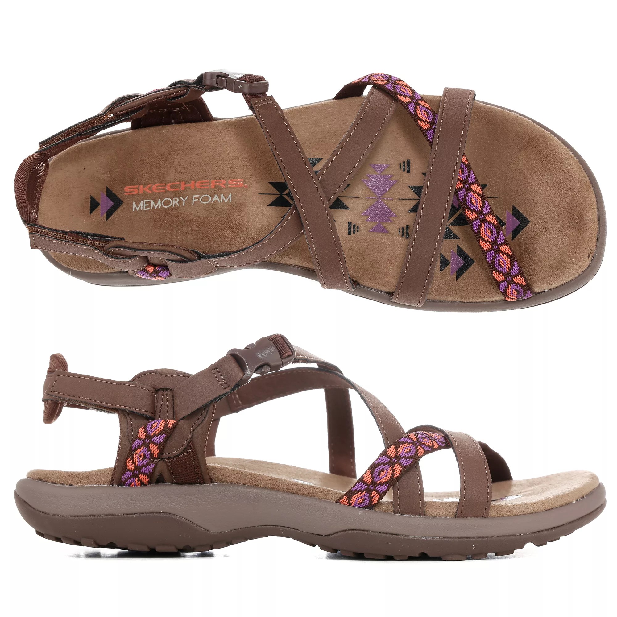 Skechers Damen-Sandale Reggae Slim Verstellbare Schließe Memory Foam - Qvc.de