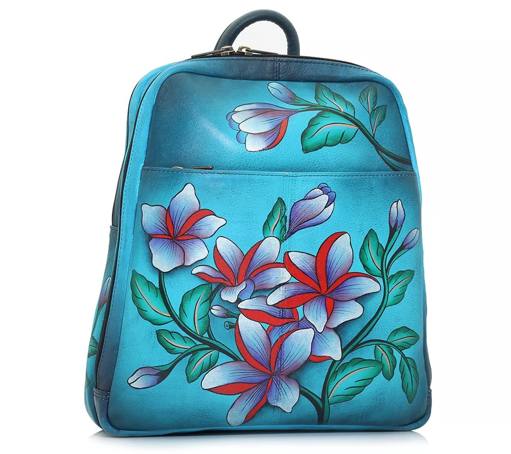 ANUSCHKA Rucksack echt Leder 2 Hauptfächer Sicherheitsfach QVC.de