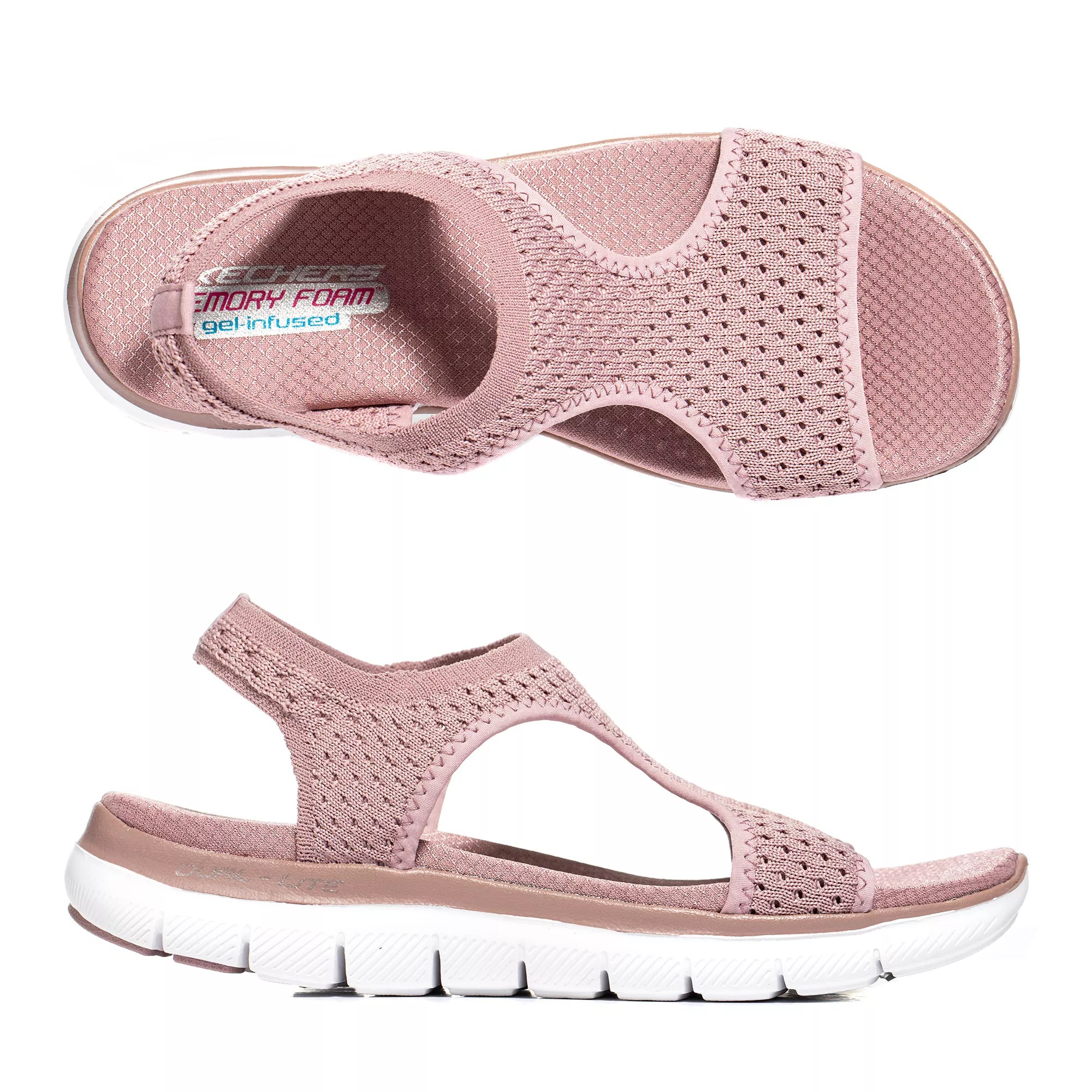 Skechers Damen-Sandale Flex Appeal 2.0 Textil Memory Foam - Qvc.de