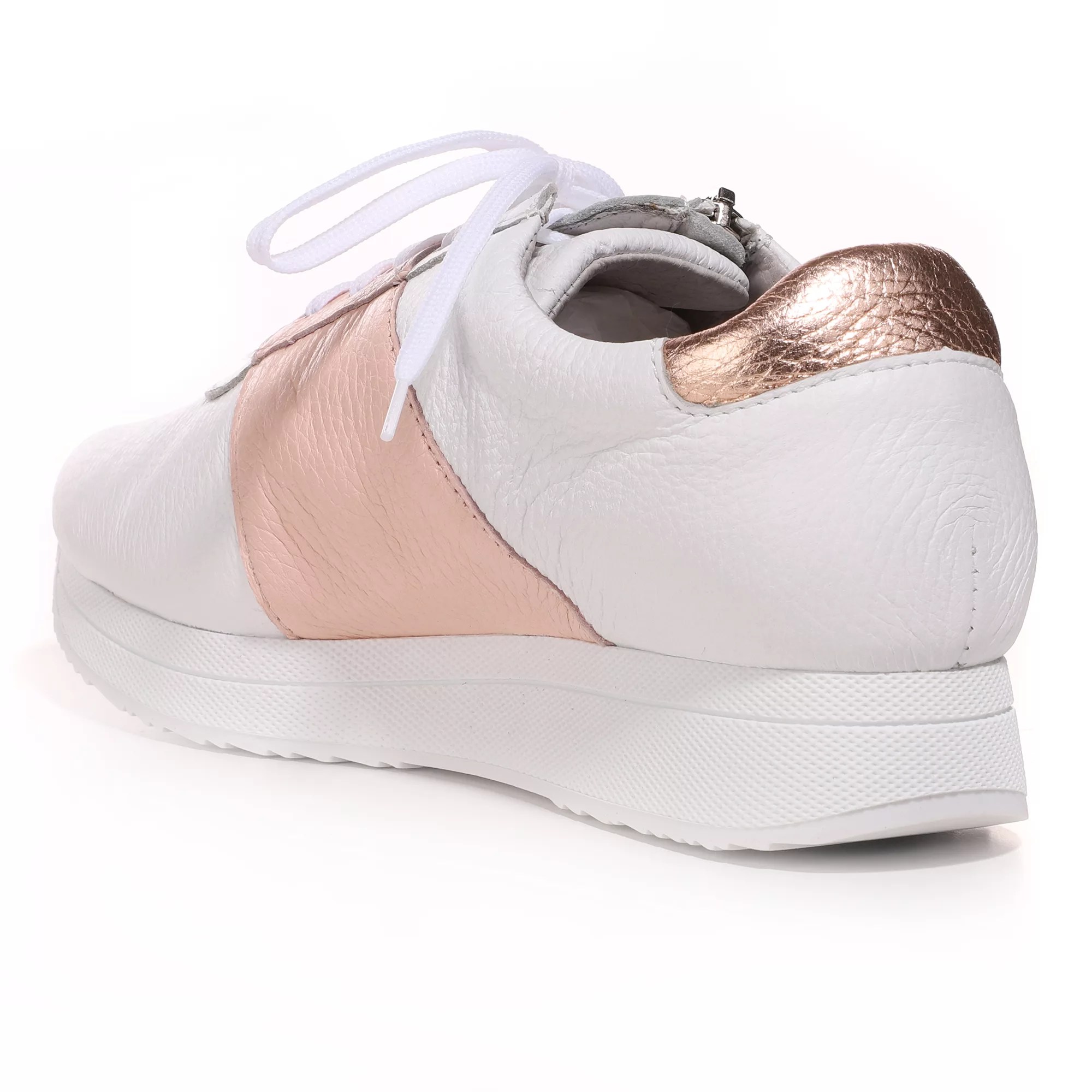 VITAFORM DamenSneaker Hirschleder Akzentstreifen Reißverschluss QVC.de