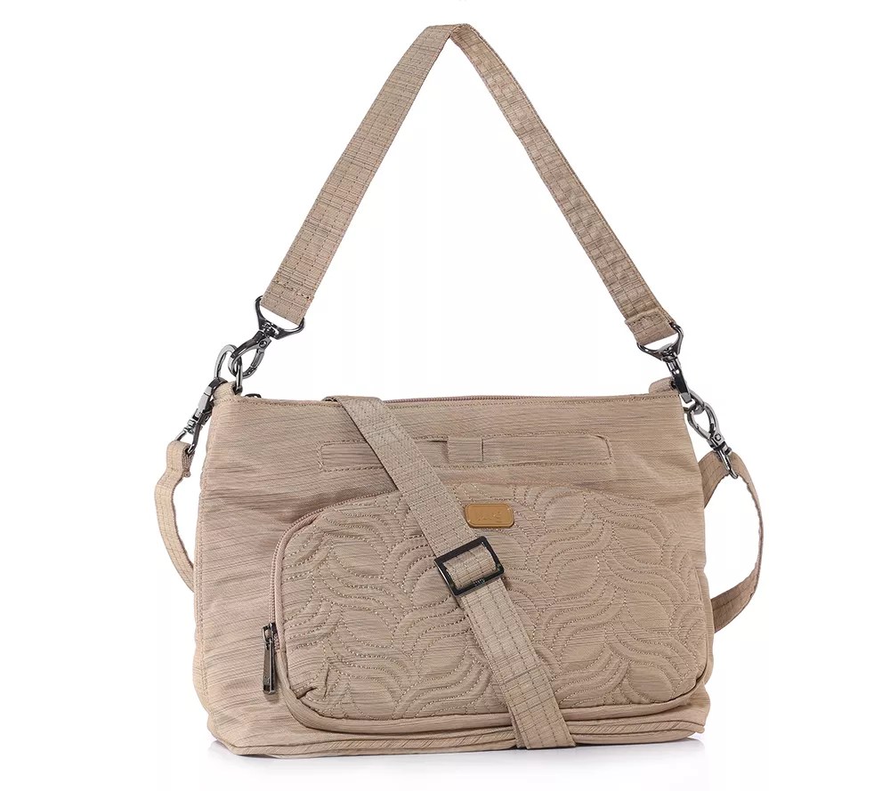 LUG® Umhängetasche Samba Steppdetails Fronttasche QVC.de