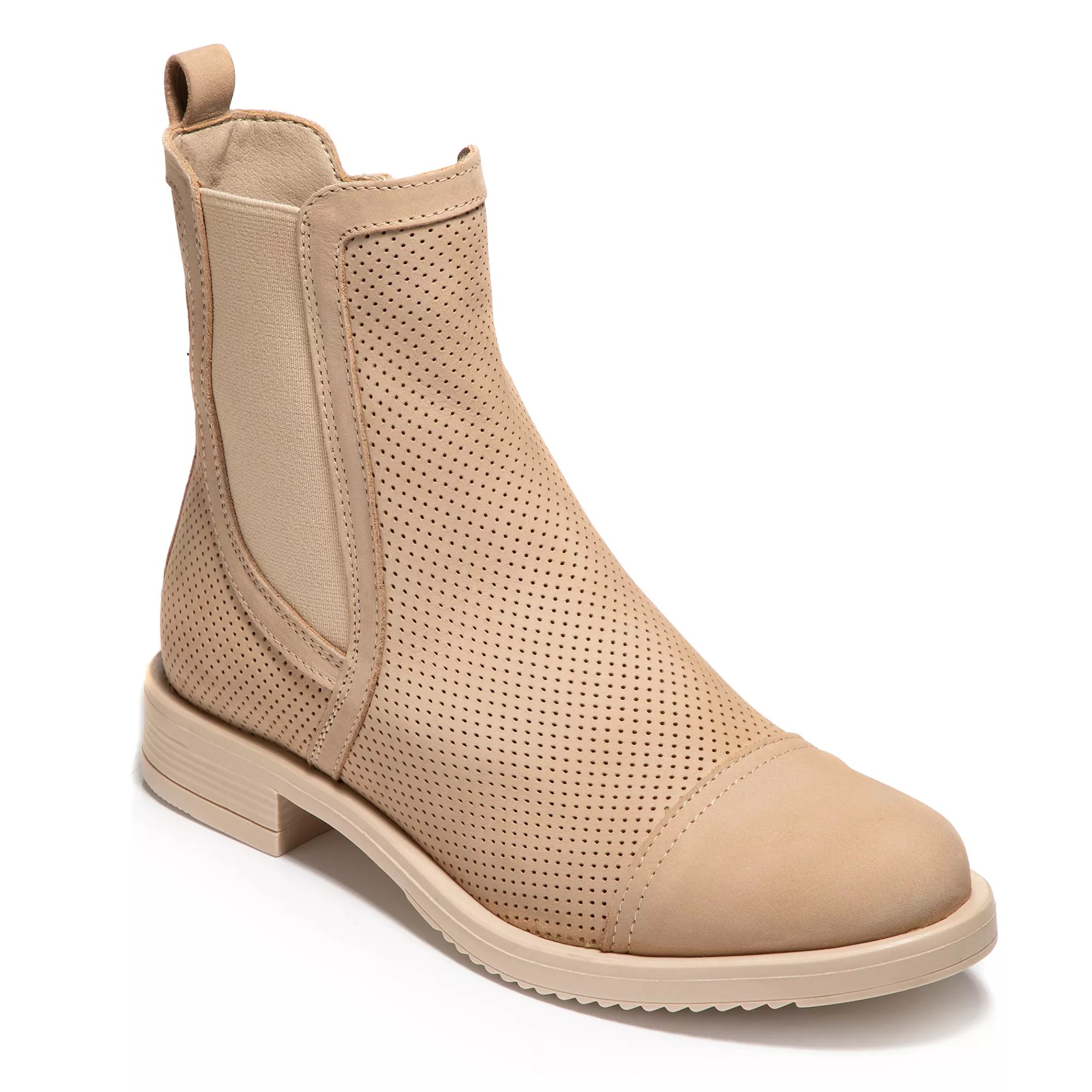 VIA MILANO Chelsea Boots Nubuk Leder Elastisch Reißverschluss QVC.de