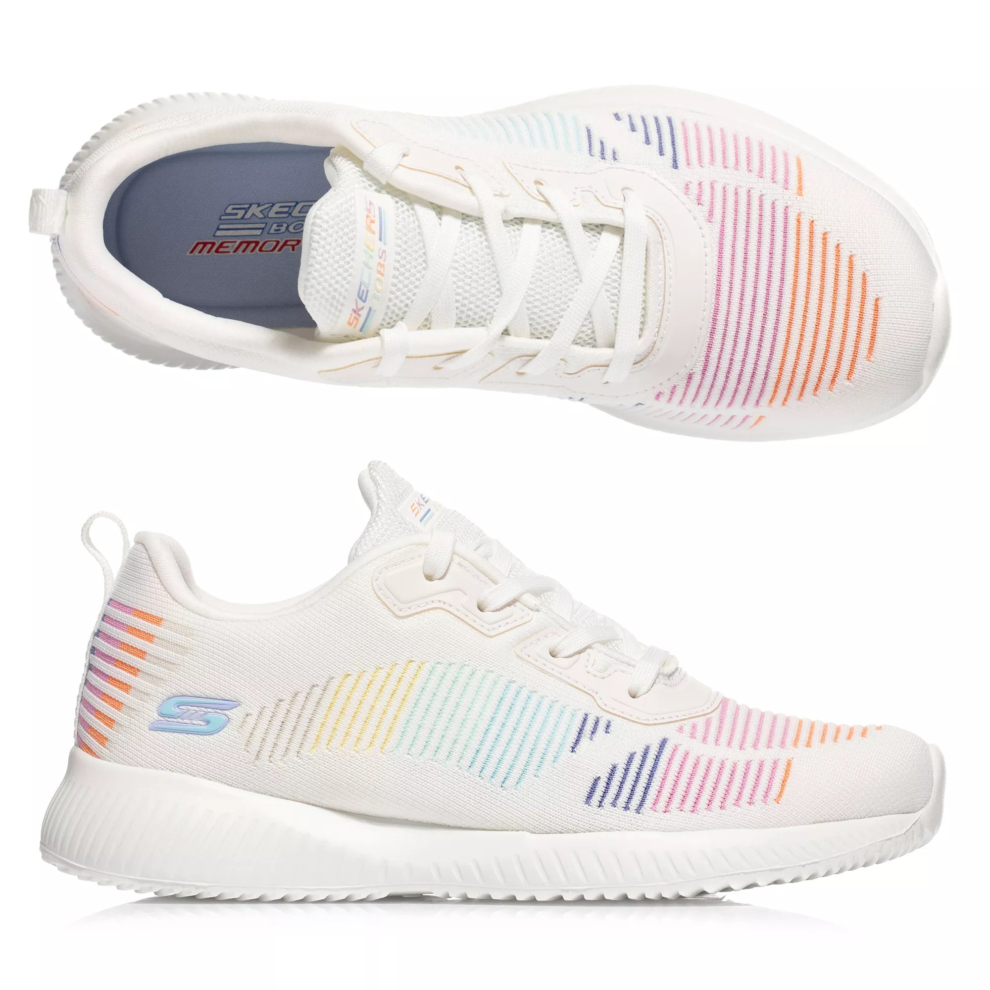 SKECHERS DamenSneaker Bobs Squad Retro Rainbow Memory Foam QVC.de