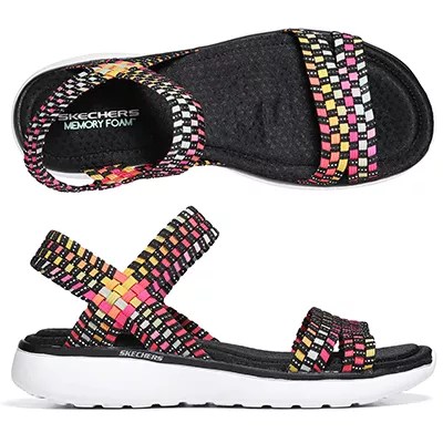 Skechers Damensandale Breeze Low Textil Memory Foam - Qvc.de