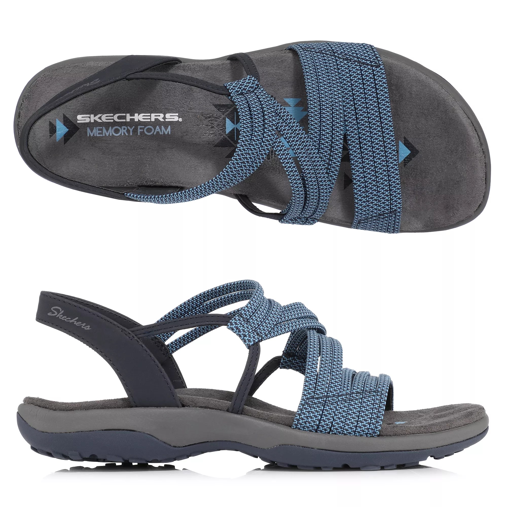 Skechers Damen-Sandale Reggae Slim Knöchelriemen Memory Foam - Qvc.de
