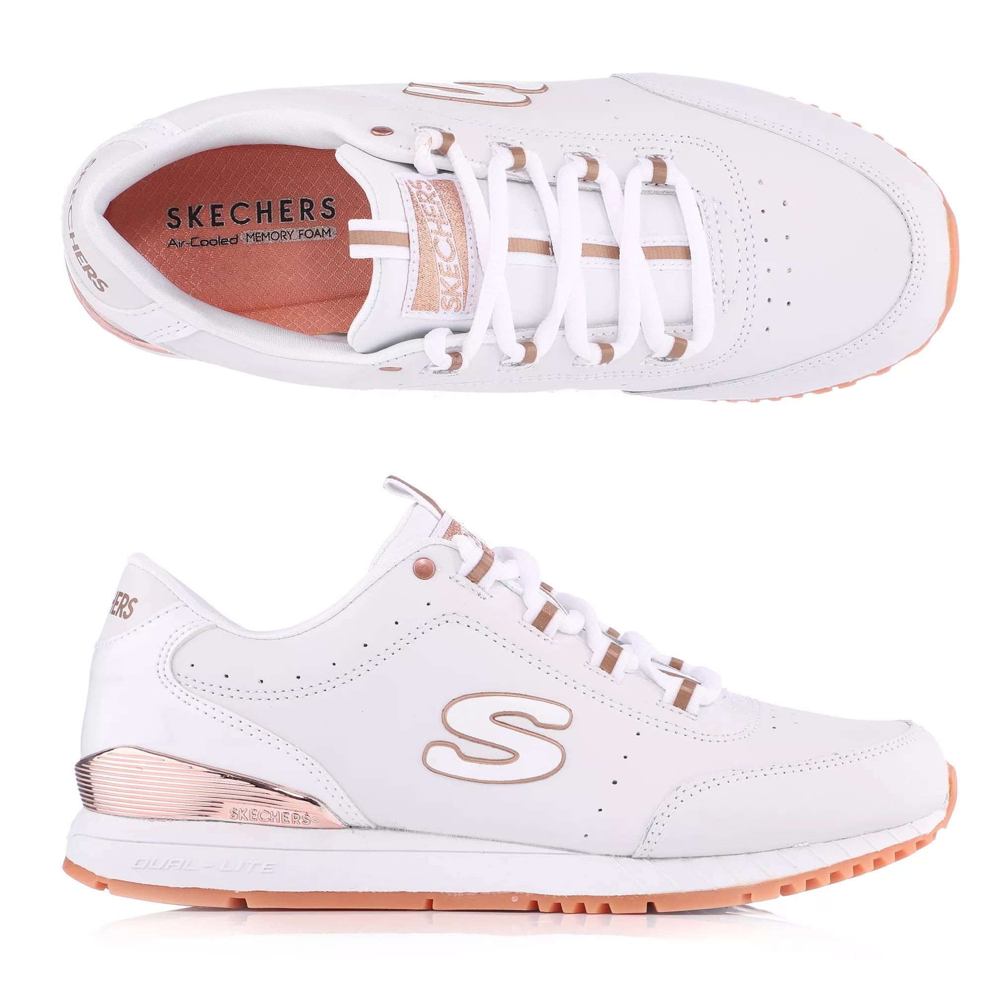 SKECHERS DamenSneaker Sunlite echt Leder Memory Foam QVC.de