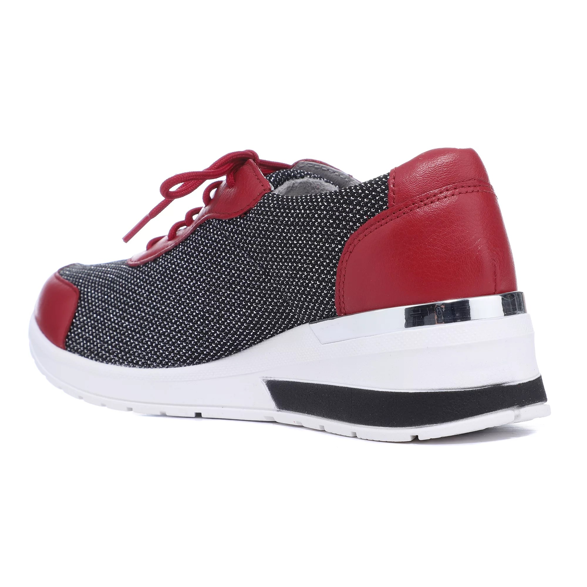 VITAFORM DamenSneaker Textilstretch Leder Keilabsatzsohle QVC.de