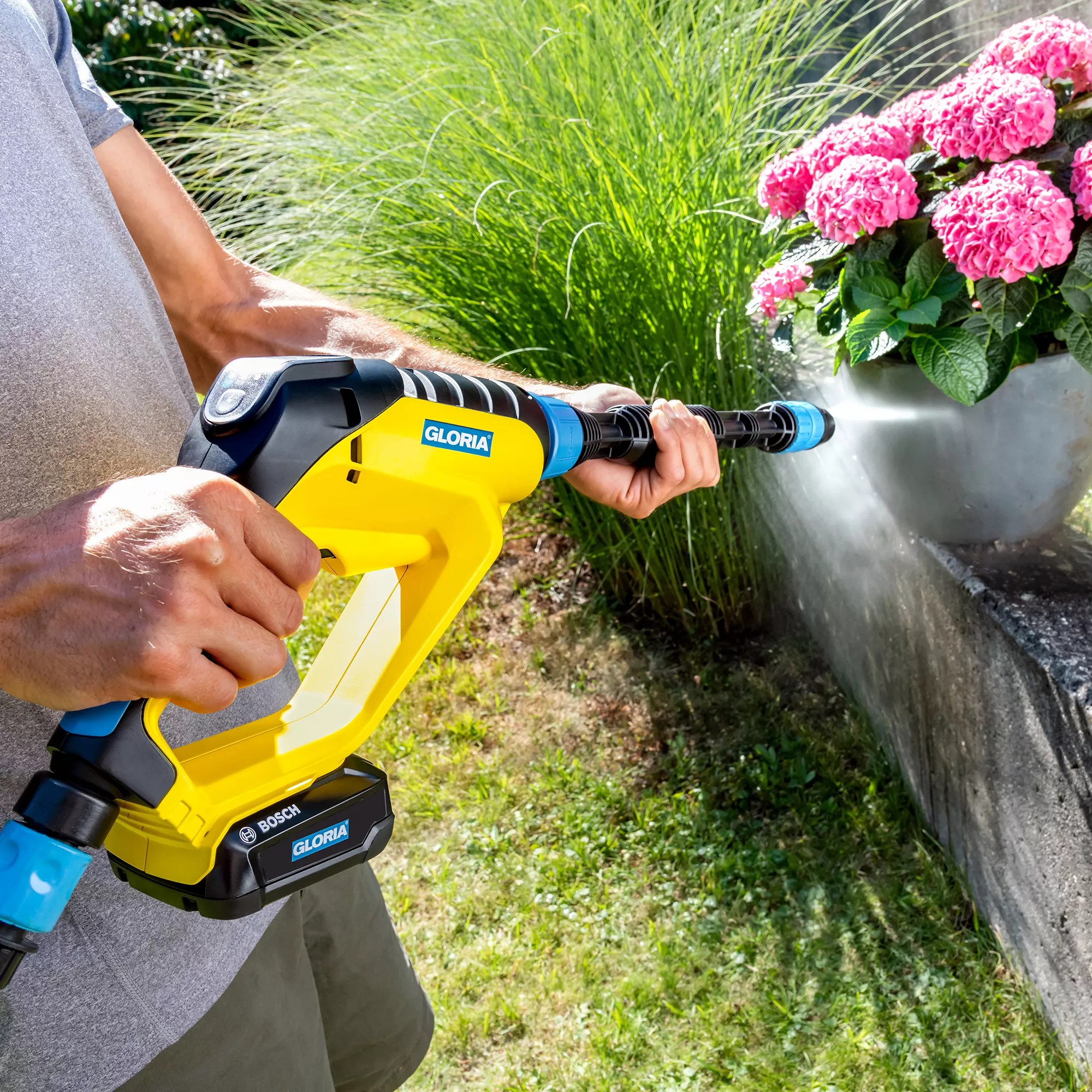 GLORIA® Druckreiniger MultiJet 18V inkl. Akku kompatibel mit Bosch
